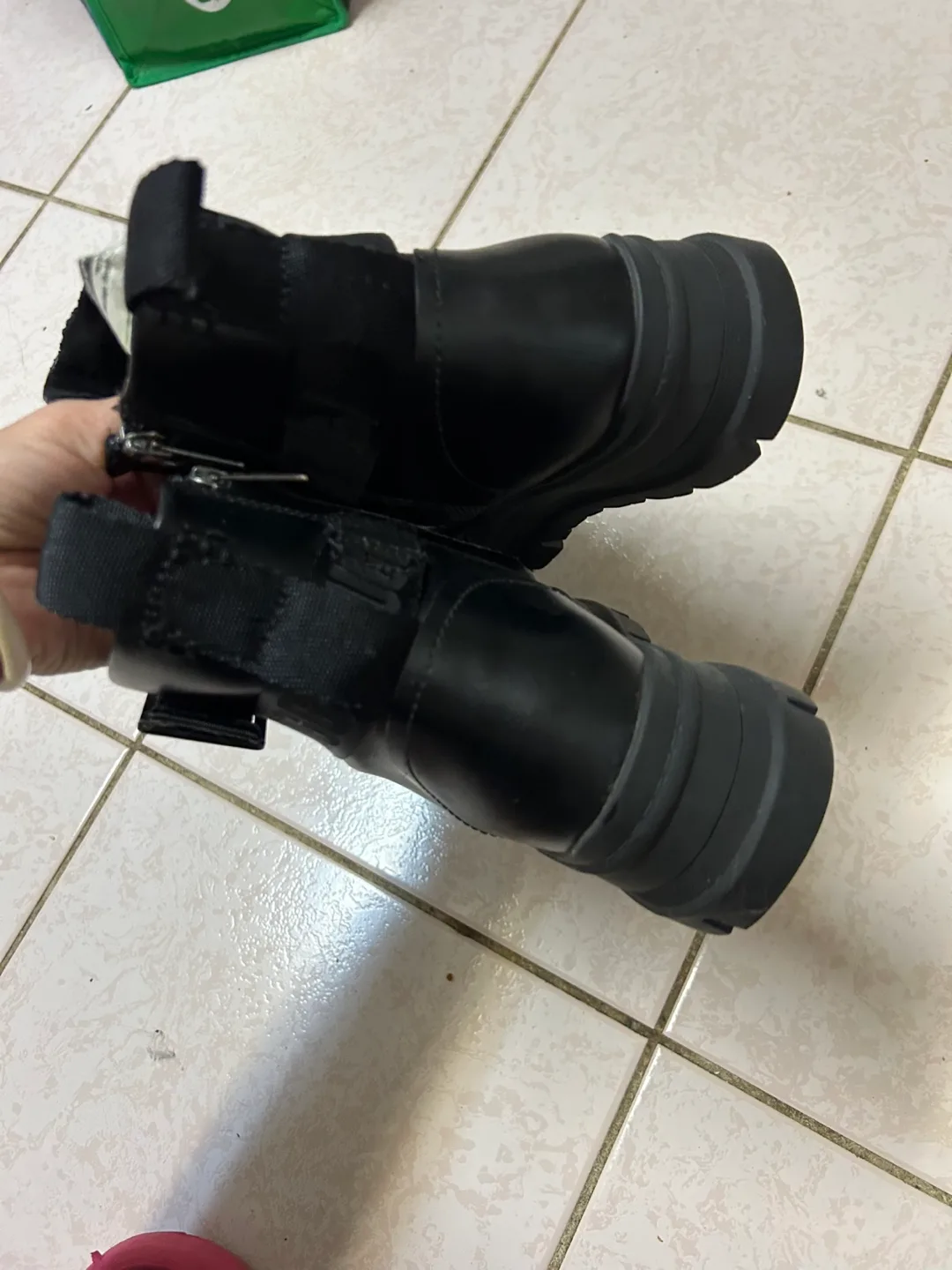 UGG Black Leather Platform Boots image indicator(4)