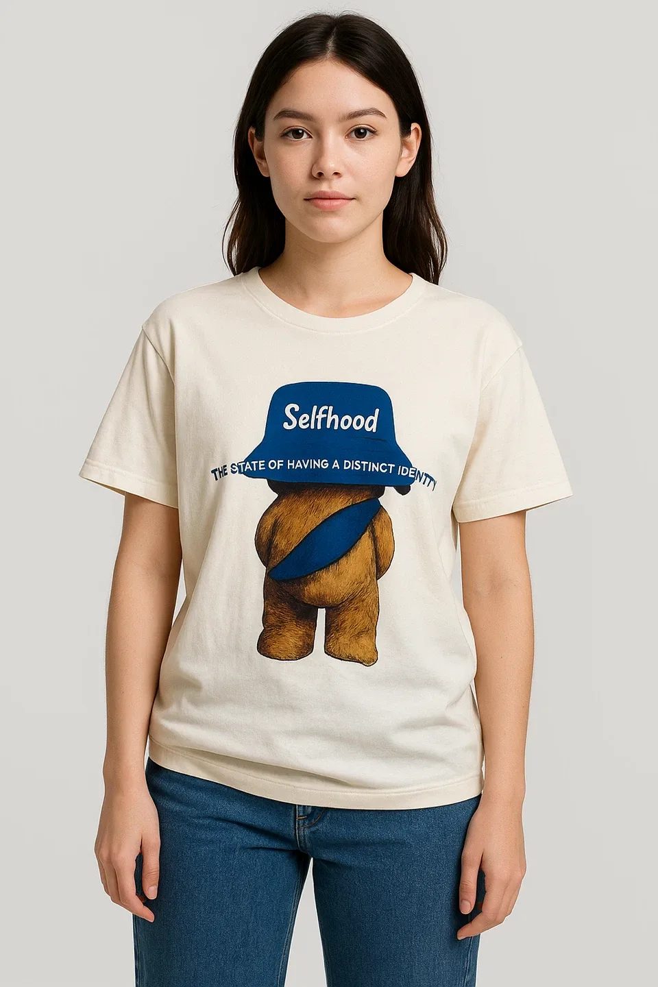 FREECYCLE-Selfhood Bear Print T-Shirt thumbnail