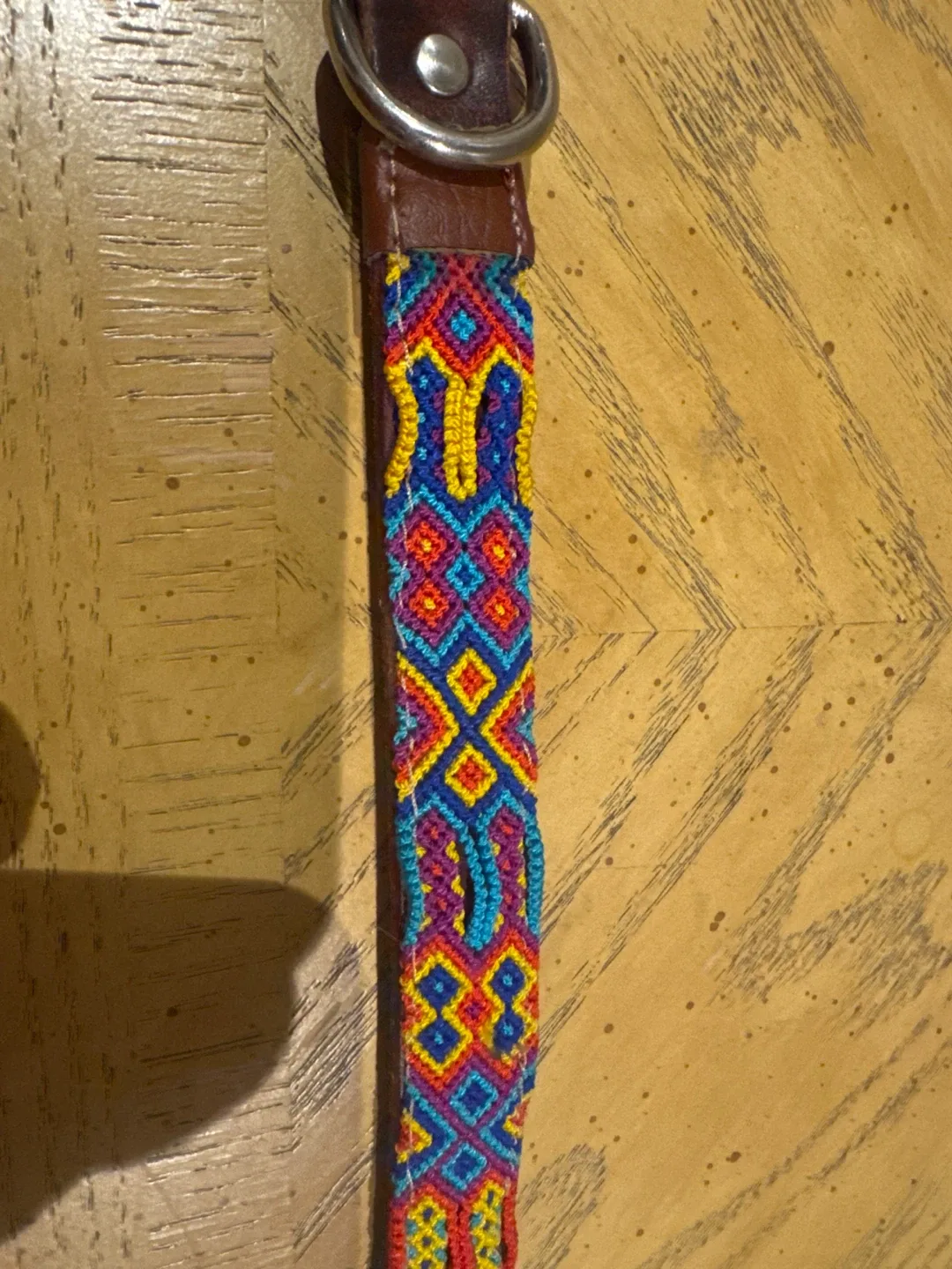Tibet Dog Collar - Leather with Colorful Design image indicator(3)