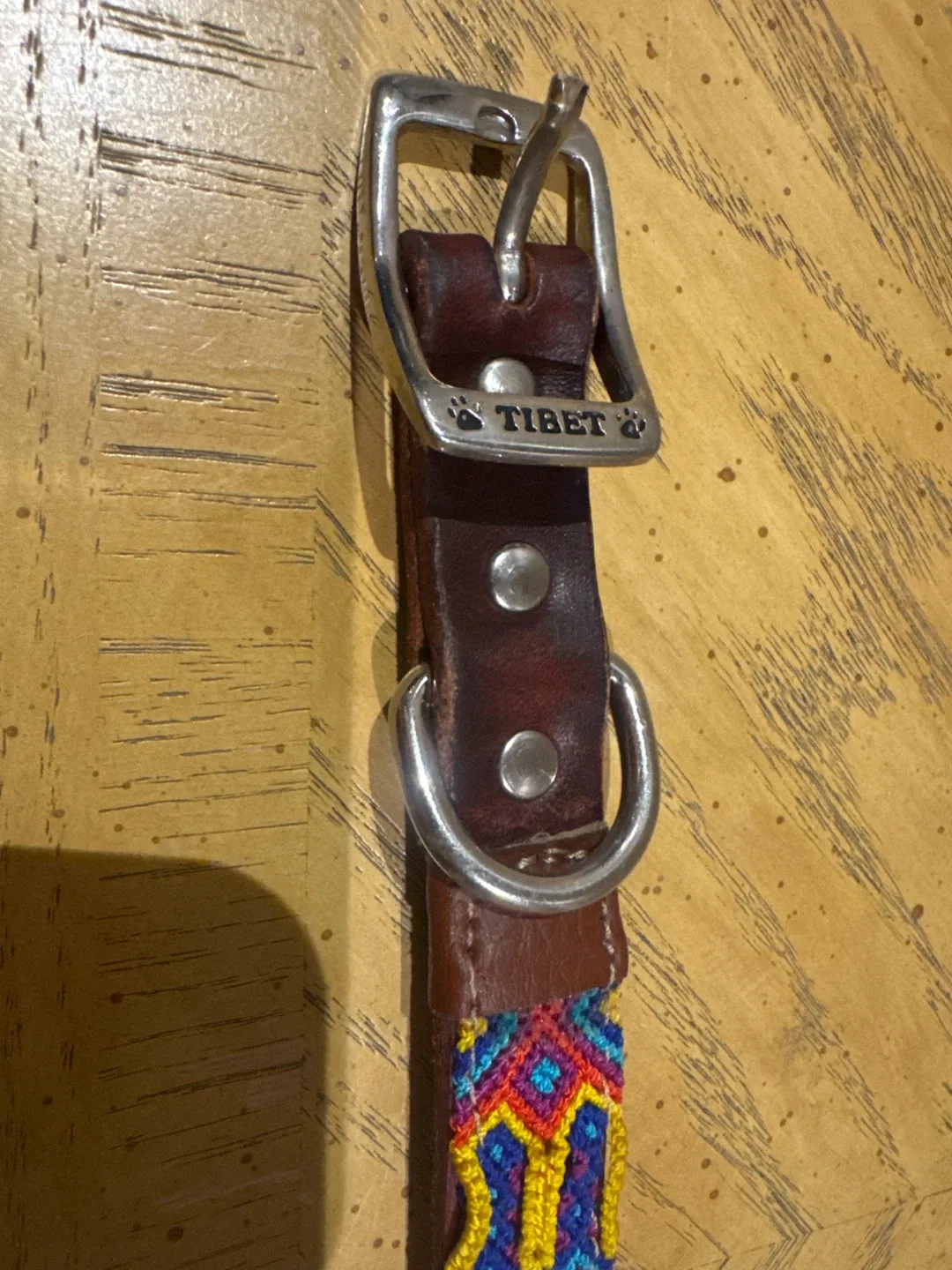 Tibet Dog Collar - Leather with Colorful Design image indicator(2)
