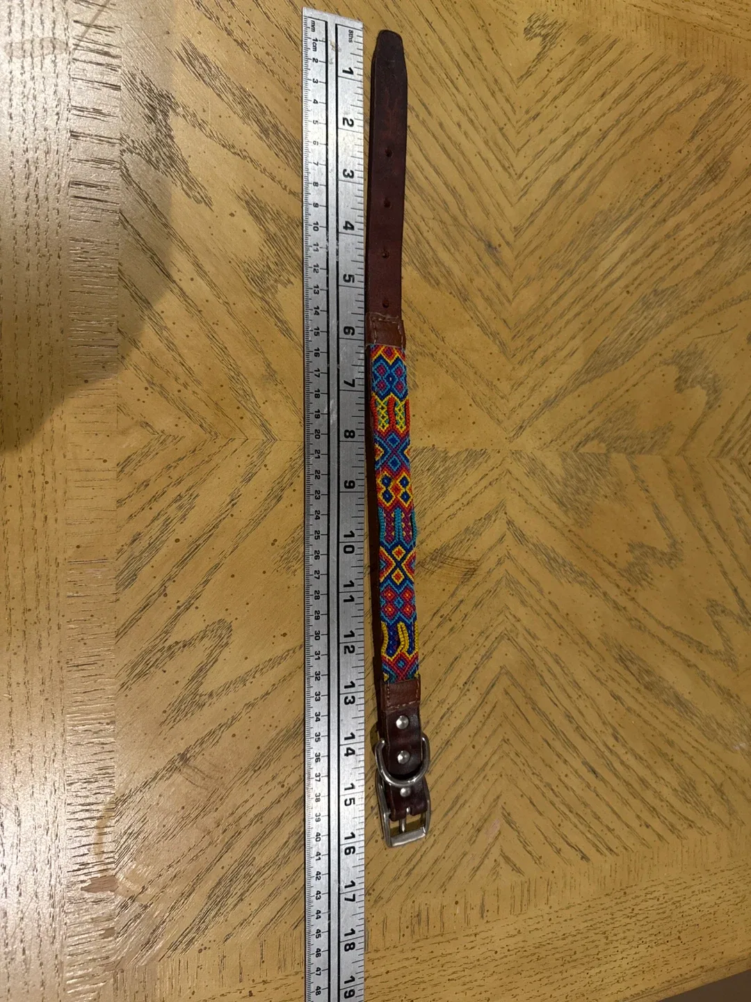 Tibet Dog Collar - Leather with Colorful Design image indicator(5)