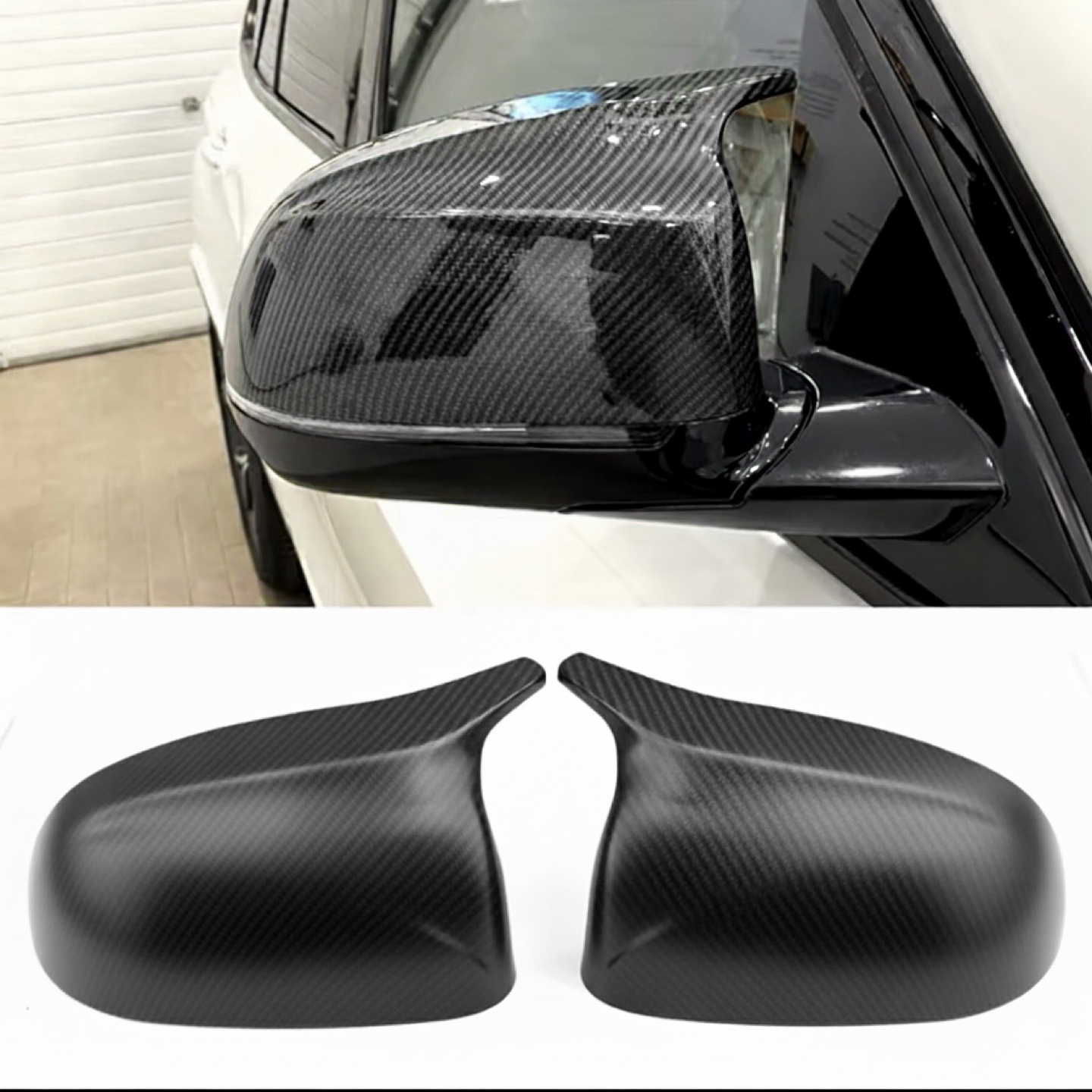 BMW X3/X4/X5/X6/X7 Matte Carbon Fiber Mirror Caps