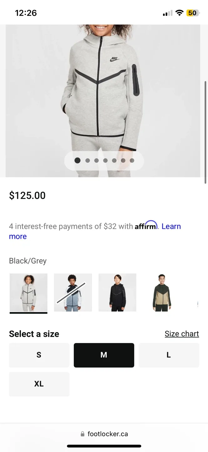 Nike Tech Fleece Full-Zip Hoodie - Boys' Grade School Size M image indicator(4)