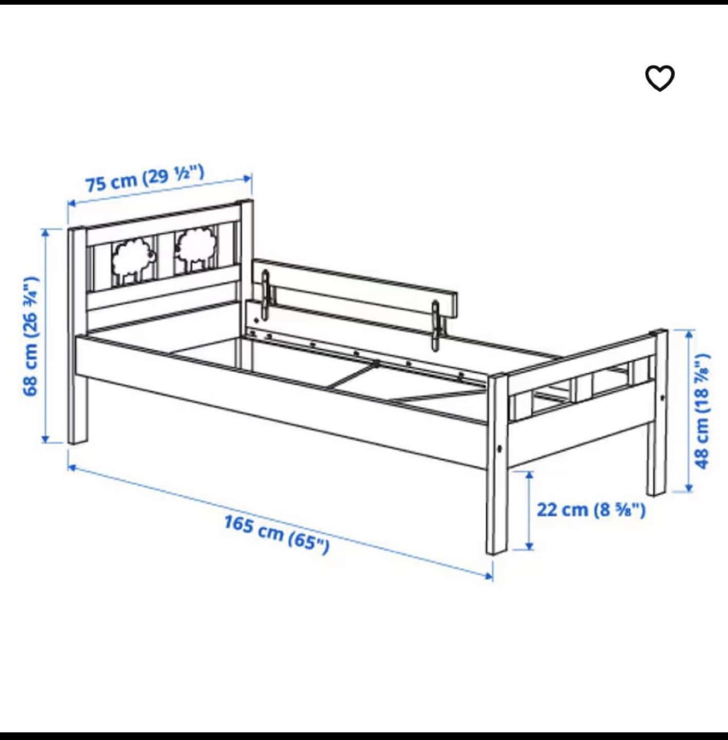 IKEA Kritter White Toddler Bed - photo 4