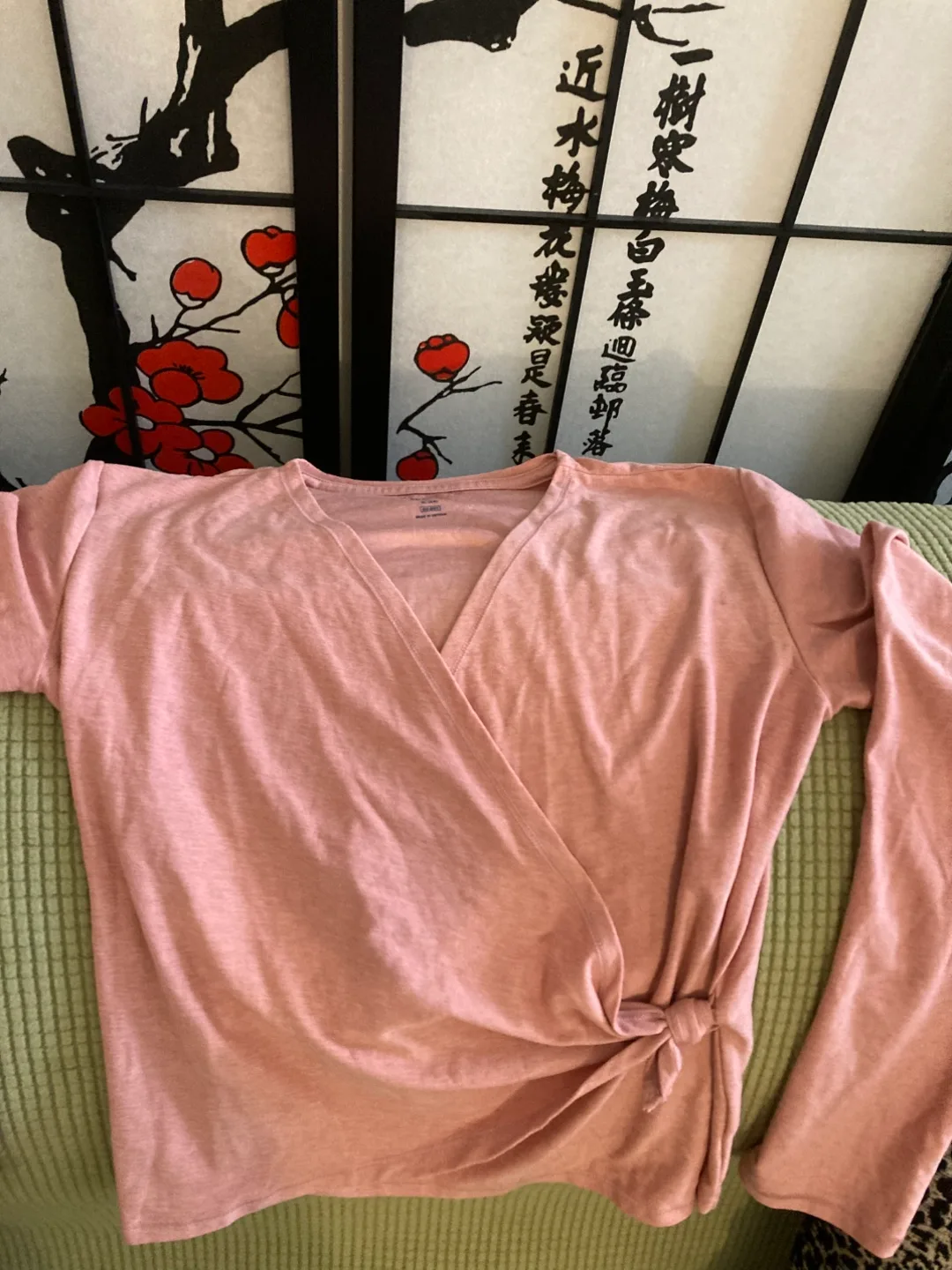 Pink wrap top - size S thumbnail