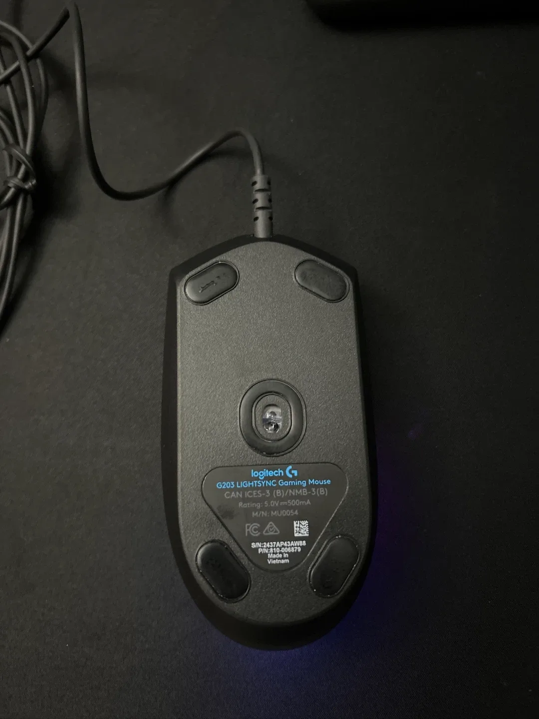 Logitech G203 Lightsync Gaming Mouse - Black image indicator(3)