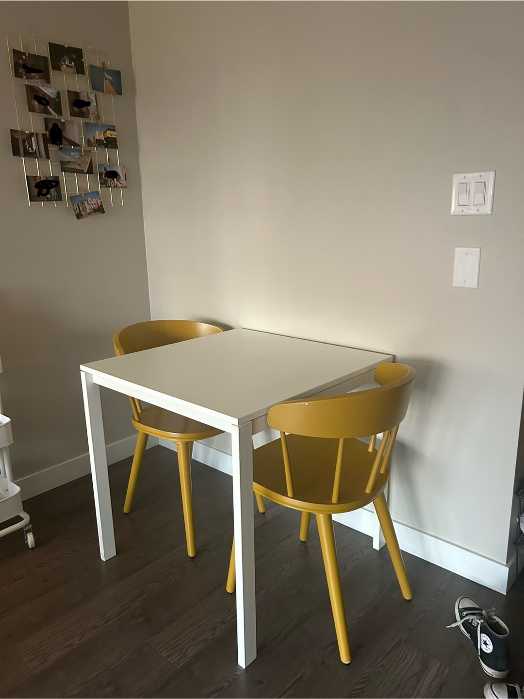 IKEA 2 person Dining Table + Chairs - photo 2