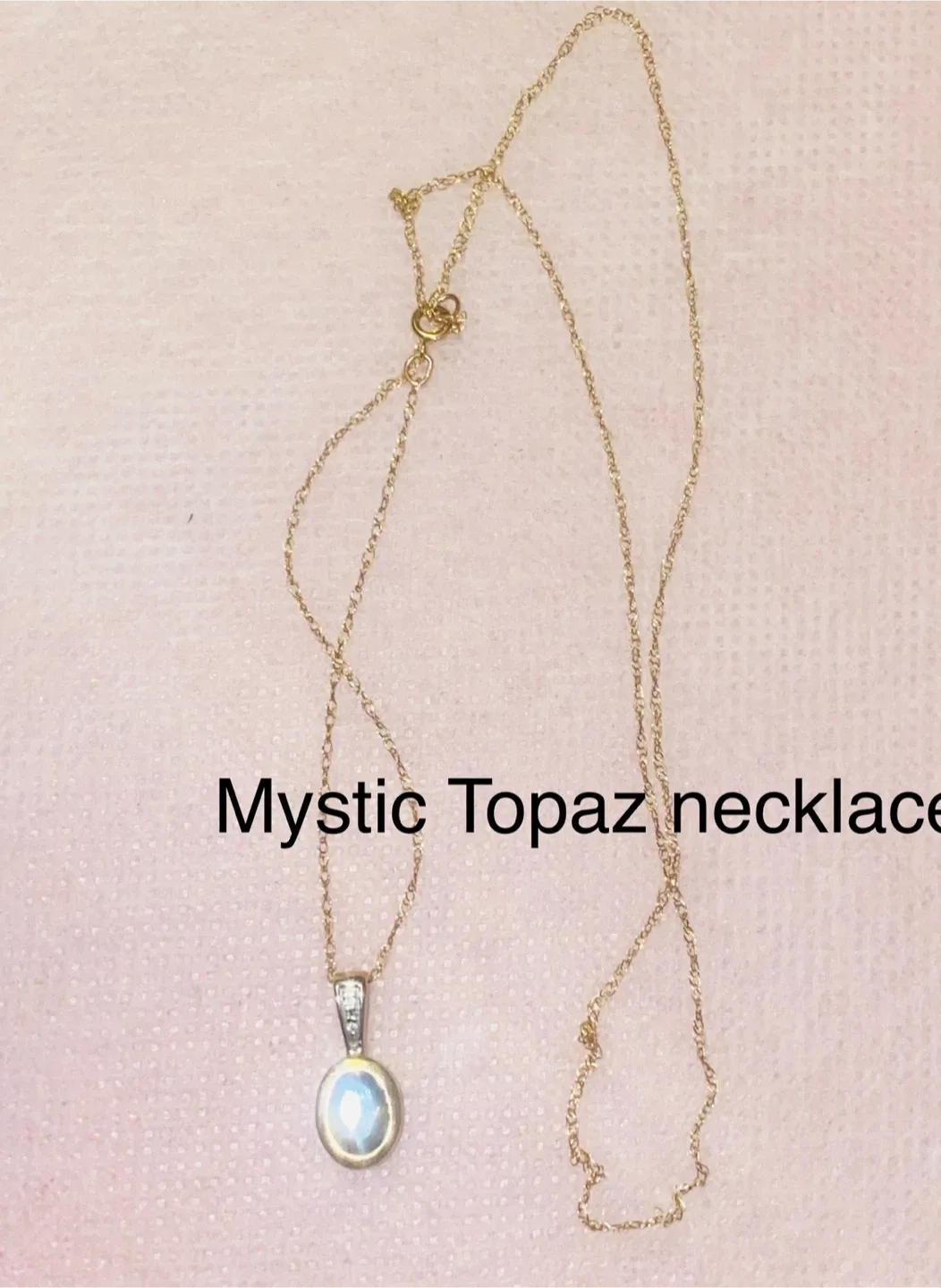 10K Gold Mystic Topaz Necklace thumbnail