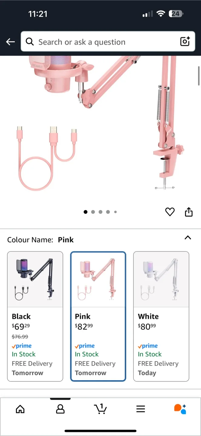 FEELWORLD VM1 Pink Gaming PC USB thumbnail