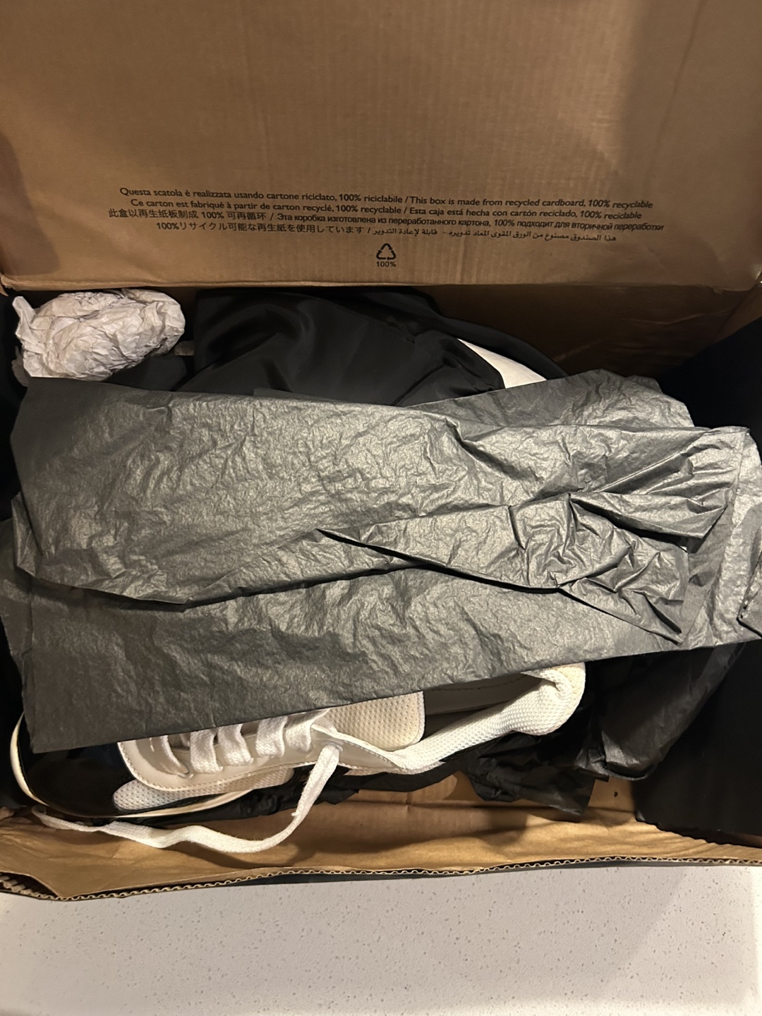 Prada White/Black Sneakers with Box - photo 2