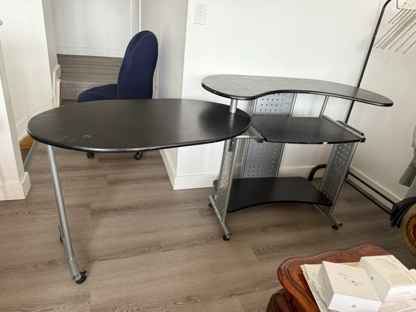 Black Computer Desk with chair - photo 2