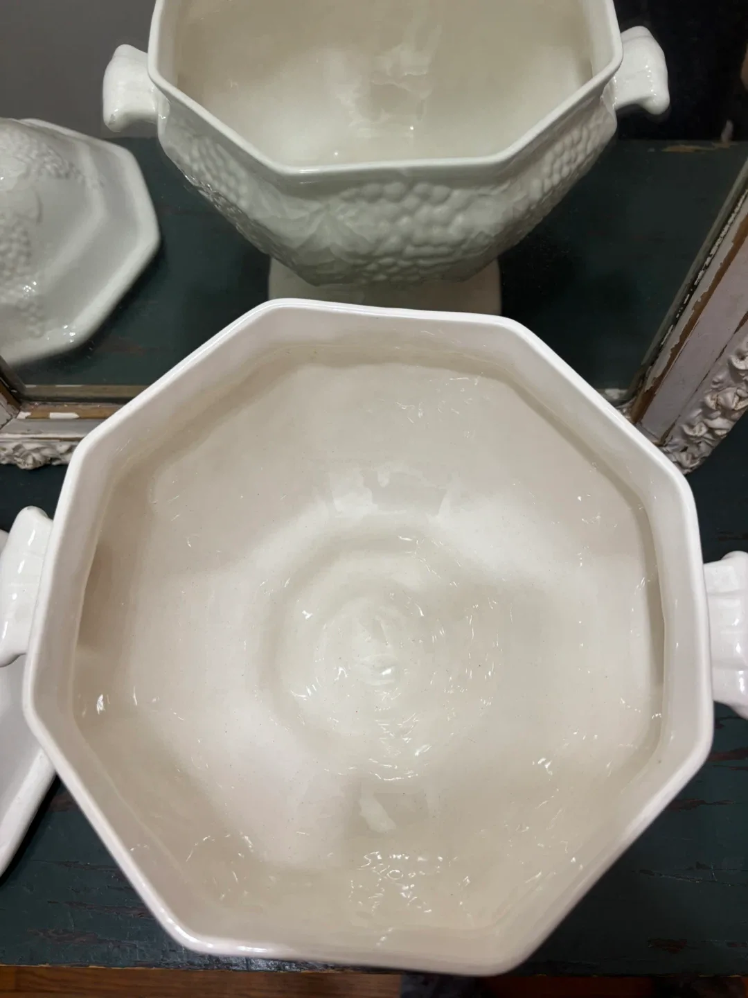 Vintage CALIFORNIA POTTERY Ceramic Tureen Set image indicator(4)