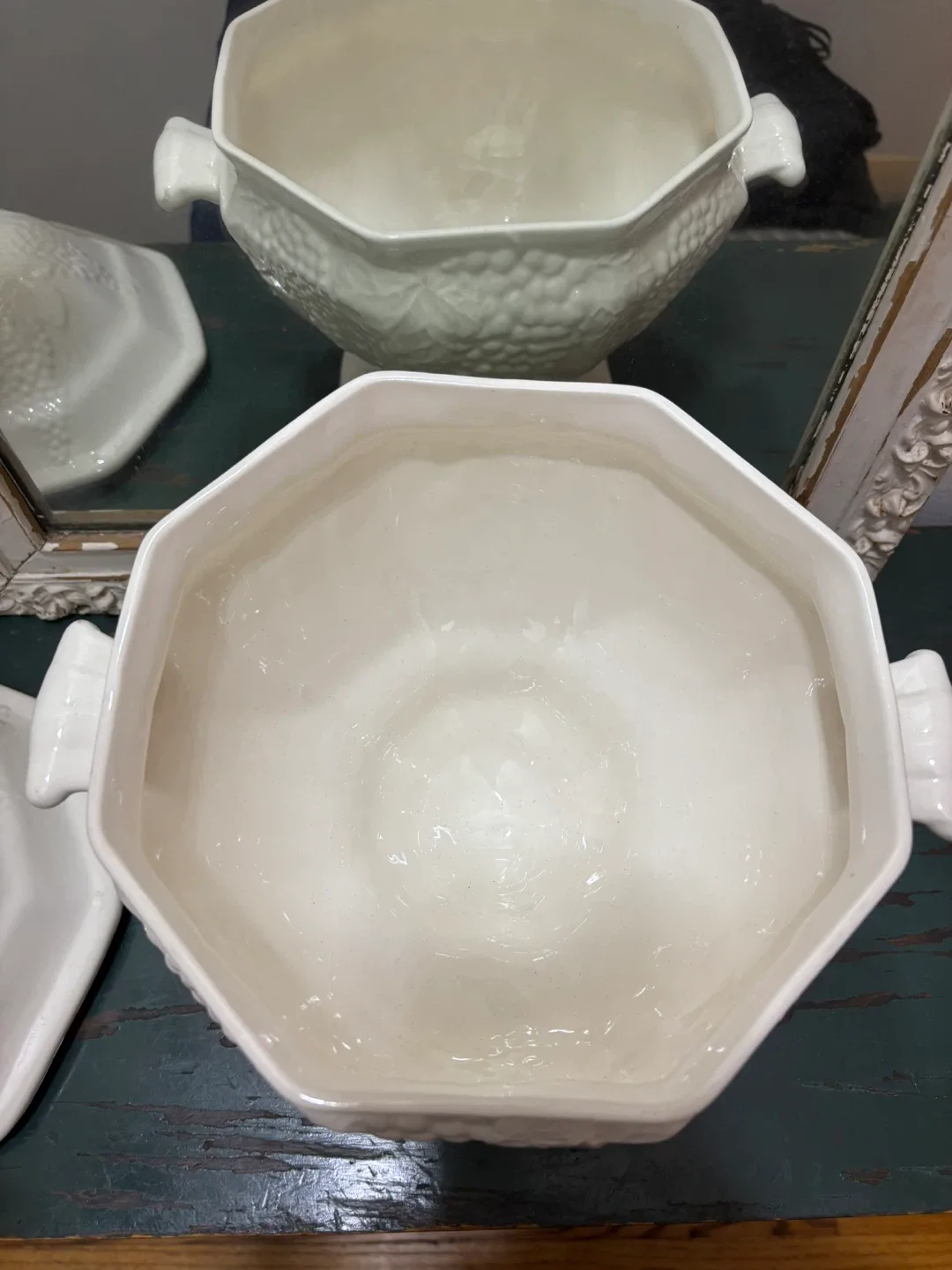 Vintage CALIFORNIA POTTERY Ceramic Tureen Set image indicator(5)