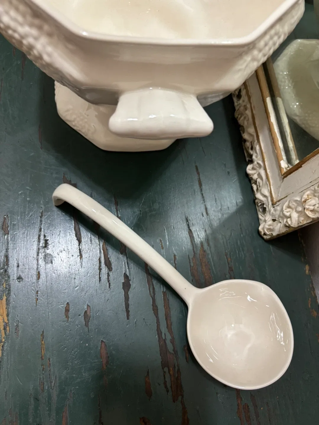 Vintage CALIFORNIA POTTERY Ceramic Tureen Set image indicator(7)