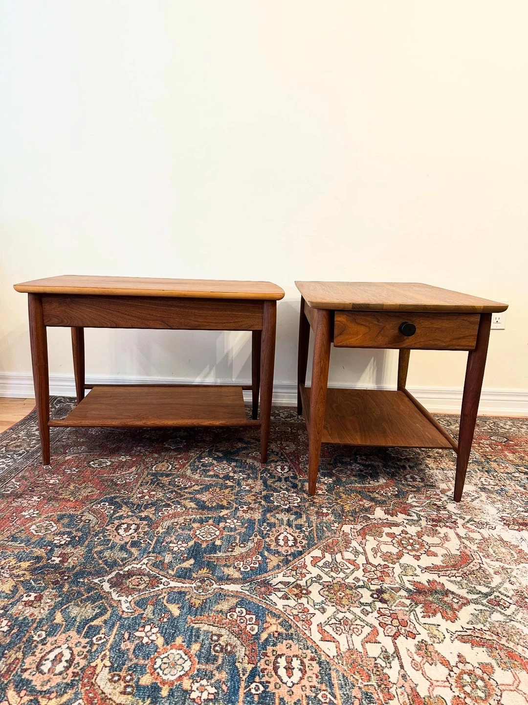 Refinish, mid-century, walnut end table tables - photo 5