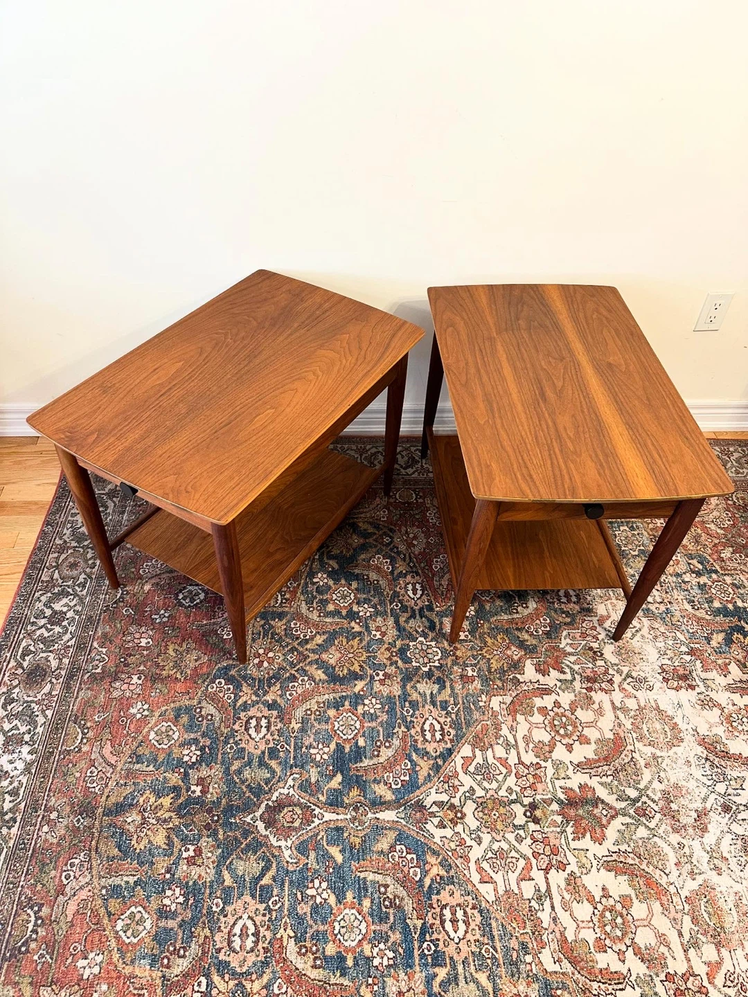 Refinish, mid-century, walnut end table tables - photo 3