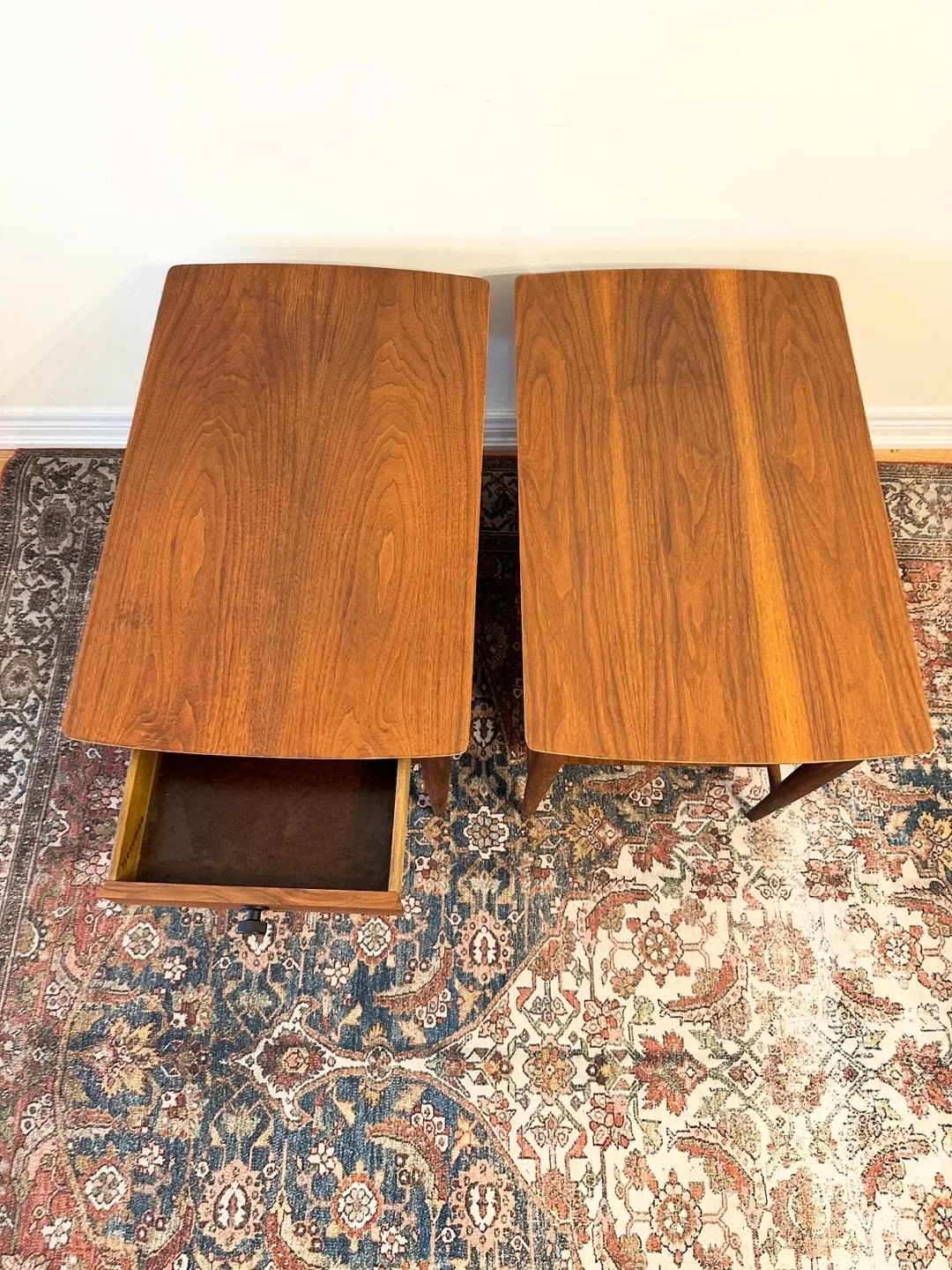 Refinish, mid-century, walnut end table tables image indicator(4)