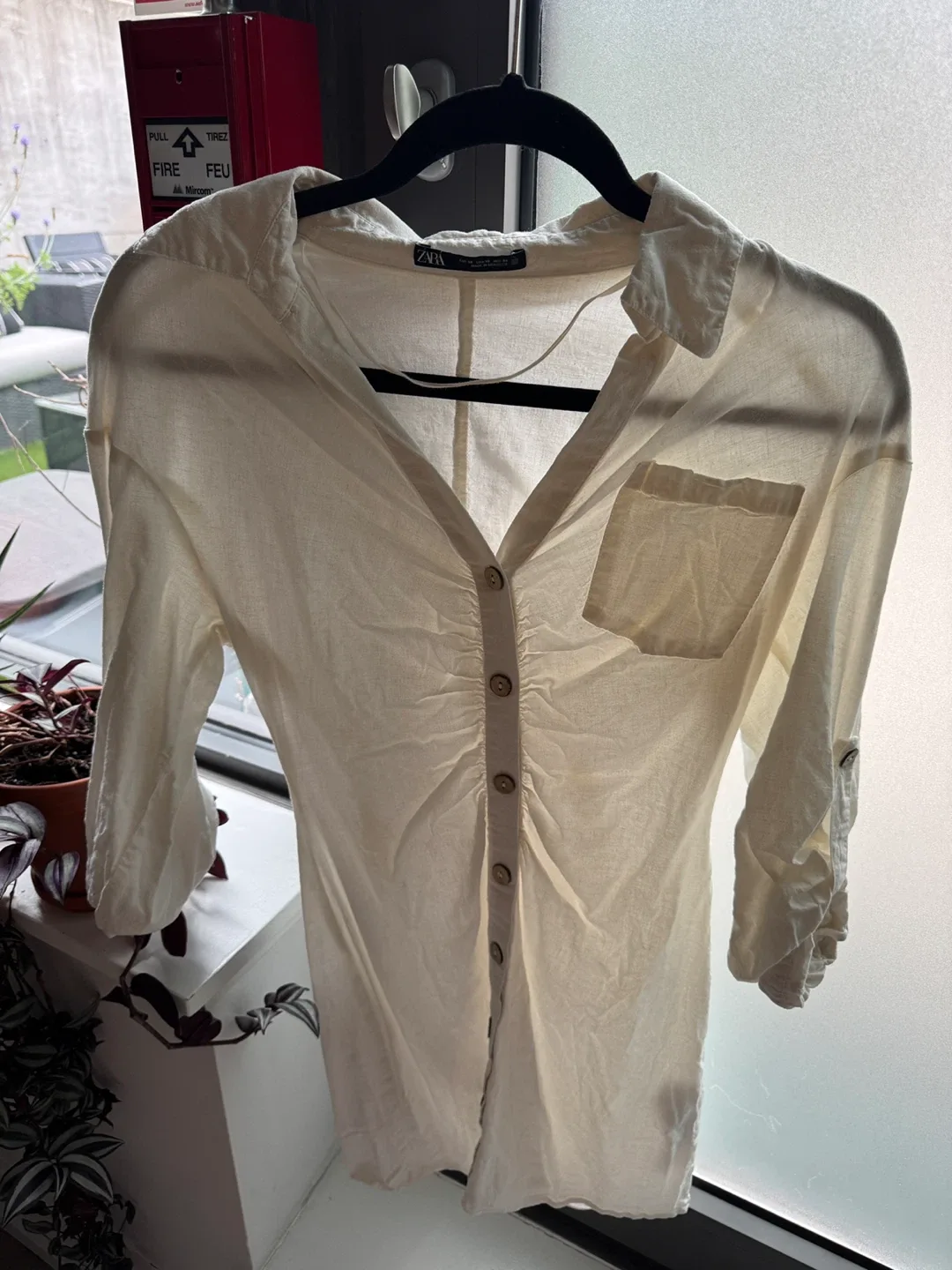 Stunning Zara XS White Shirt Dress thumbnail