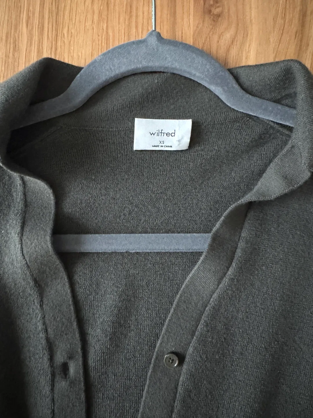 Wilfred XS Wool Cardigan - Olive Green image indicator(2)