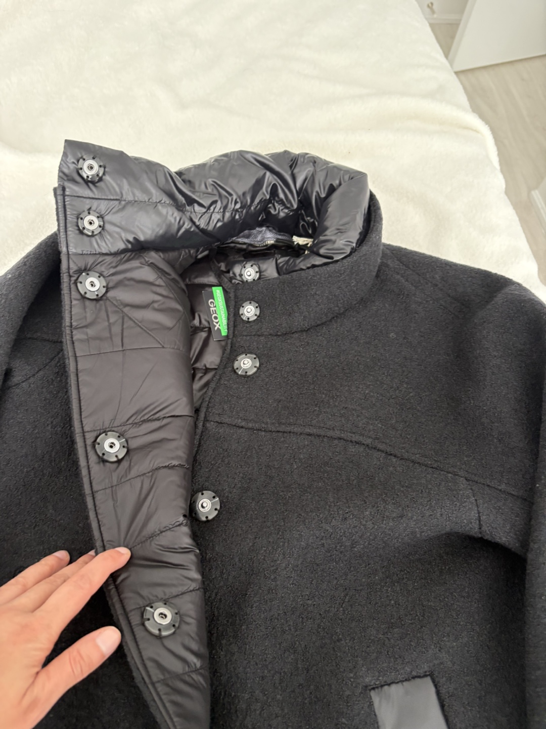 Geox Kleopy Woman Short Coat - Black - photo 3