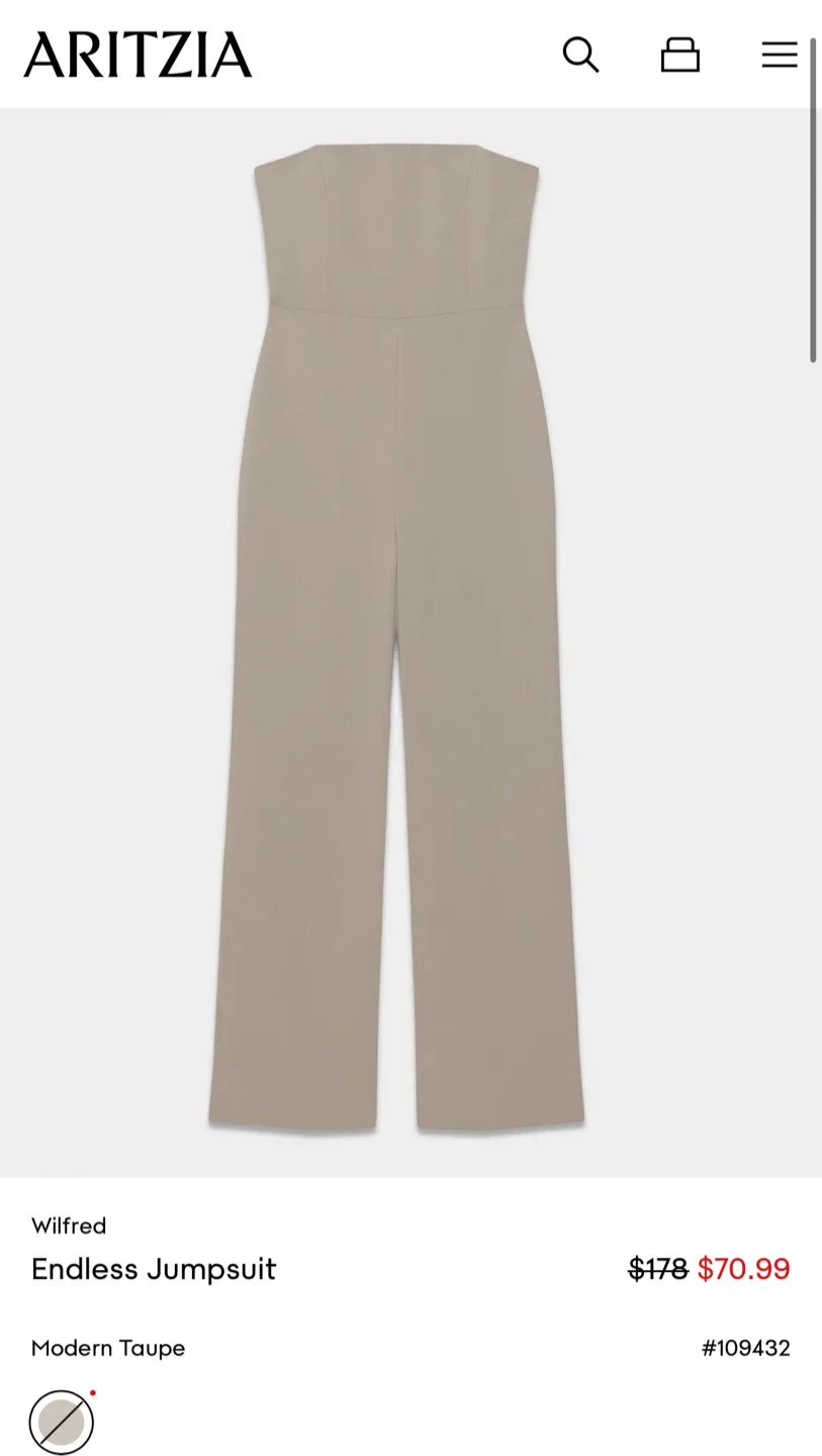 BNWT- Aritzia Endless Jumpsuit - size 2 image indicator(2)