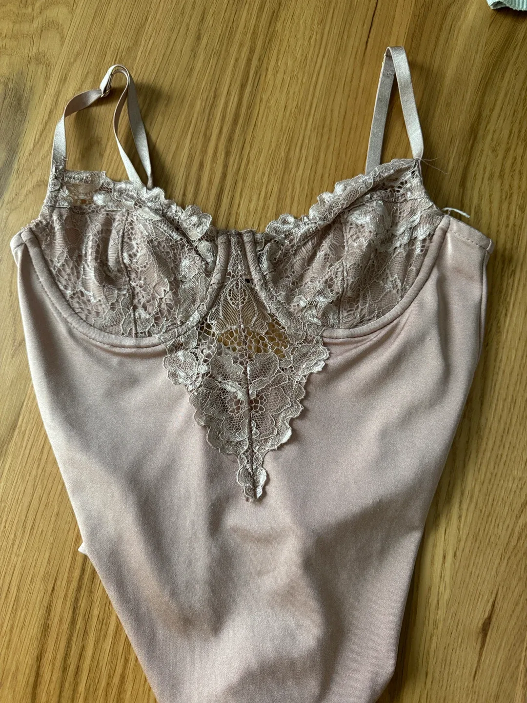Light pink going out bodysuit thumbnail