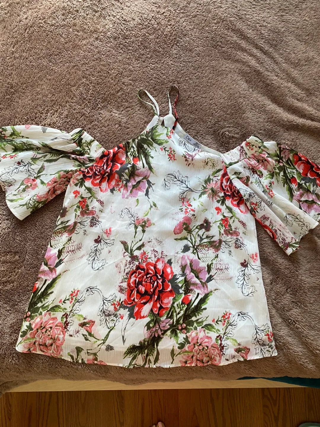 Dex Floral Off-Shoulder Blouse - Size S thumbnail