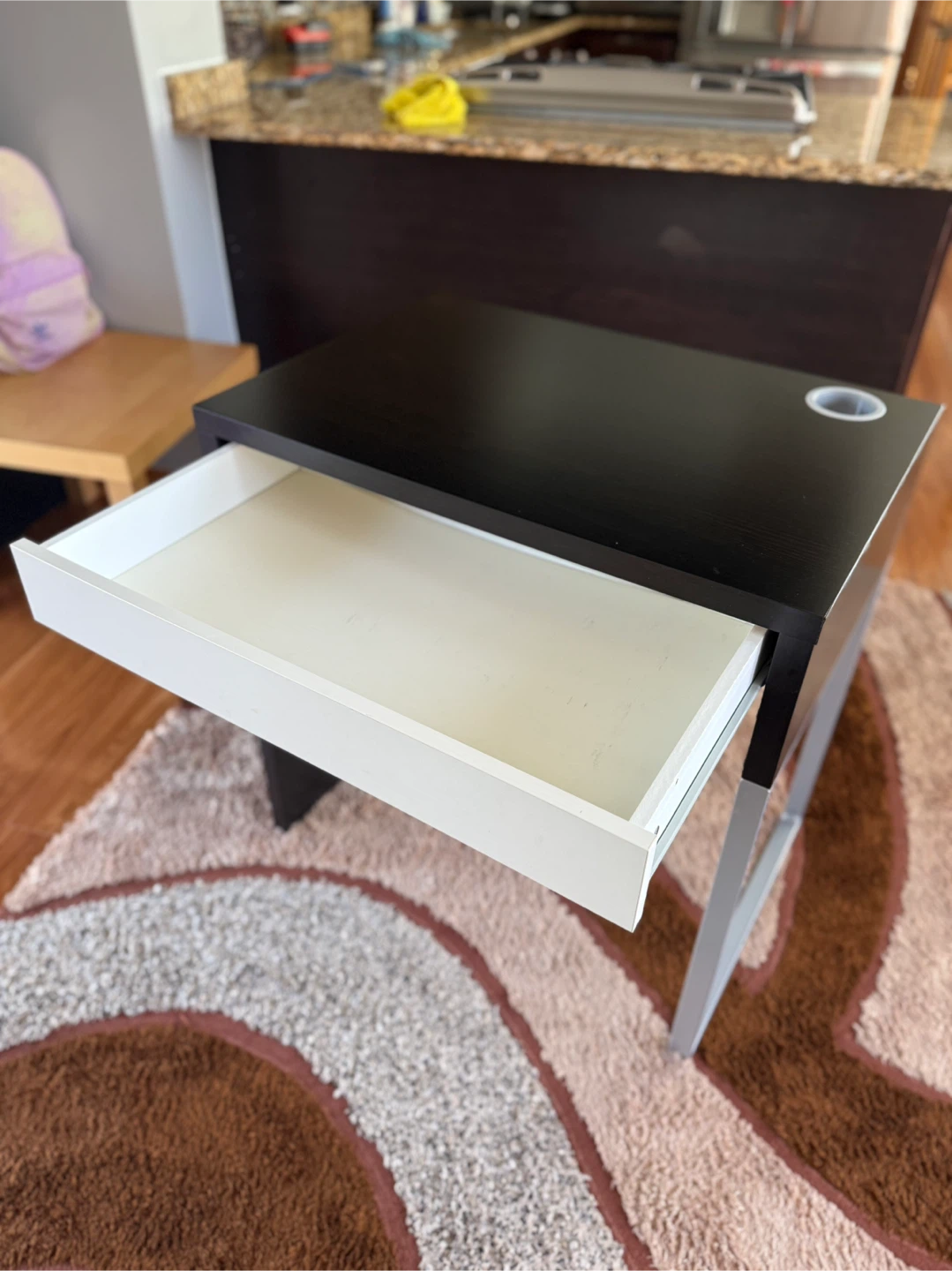 Black & White Desk with Drawer - photo 4