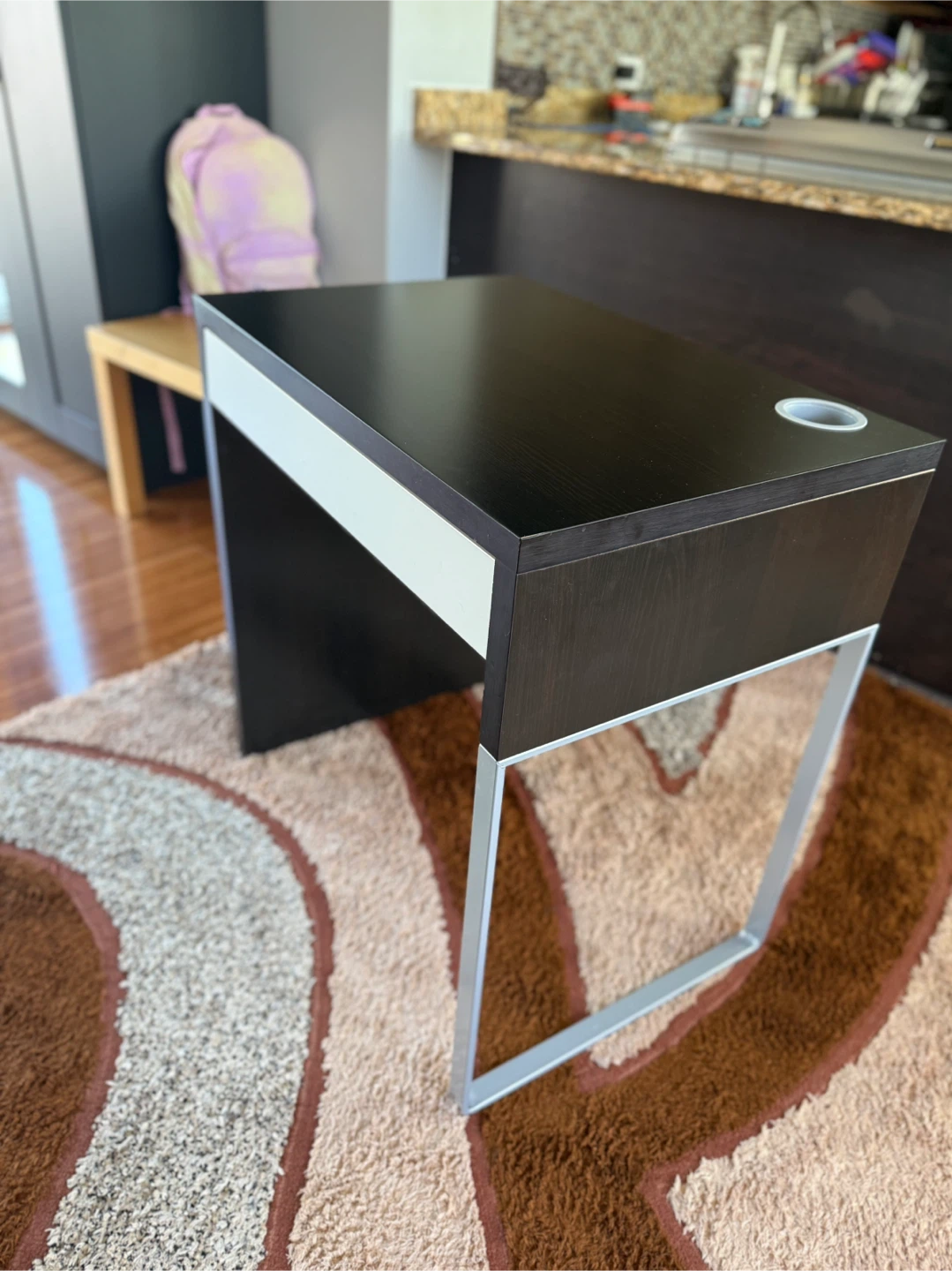 Black & White Desk with Drawer - photo 3