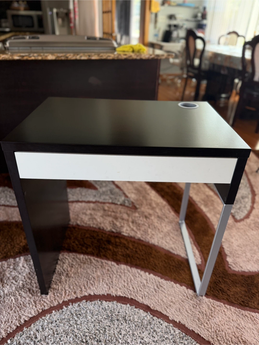 Black & White Desk with Drawer - photo 2