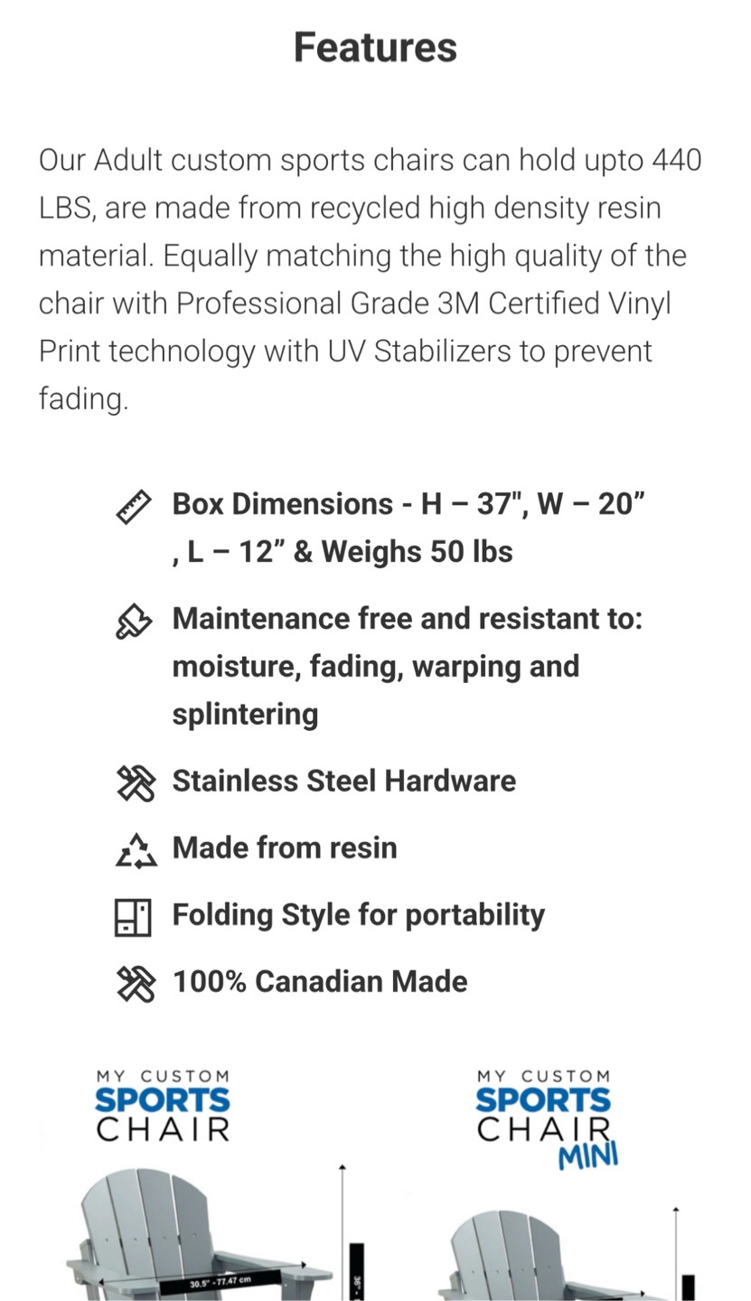 Blue Jays Adirondack Chairs - Adult Size - photo 4