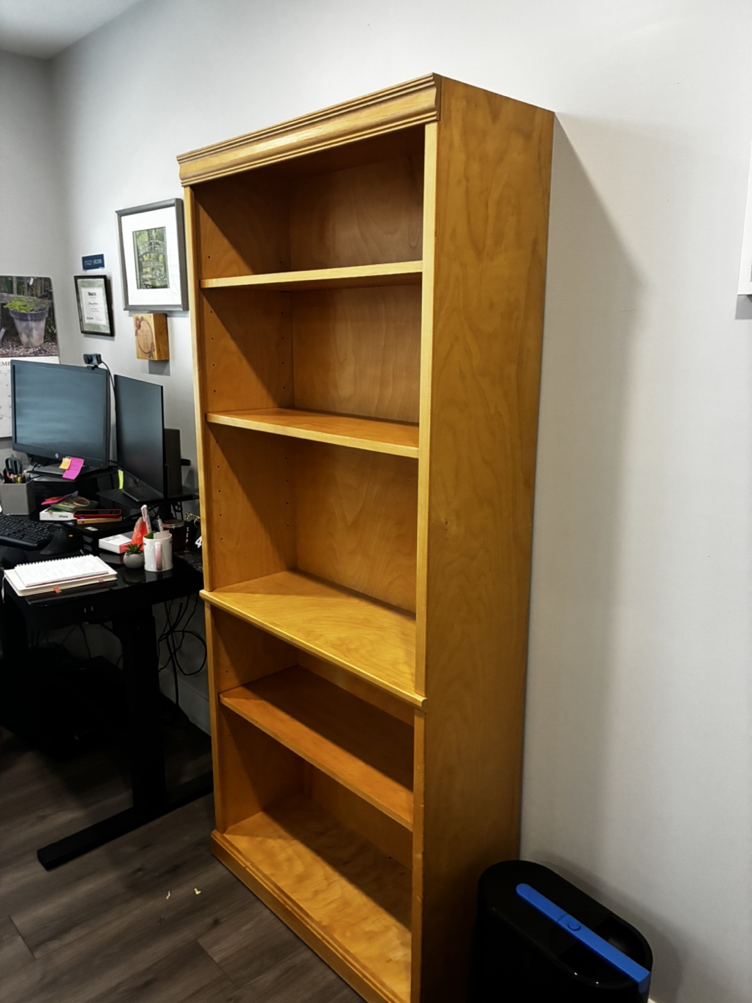 Solid Wood Birch Bookcase with Shelves - photo 4