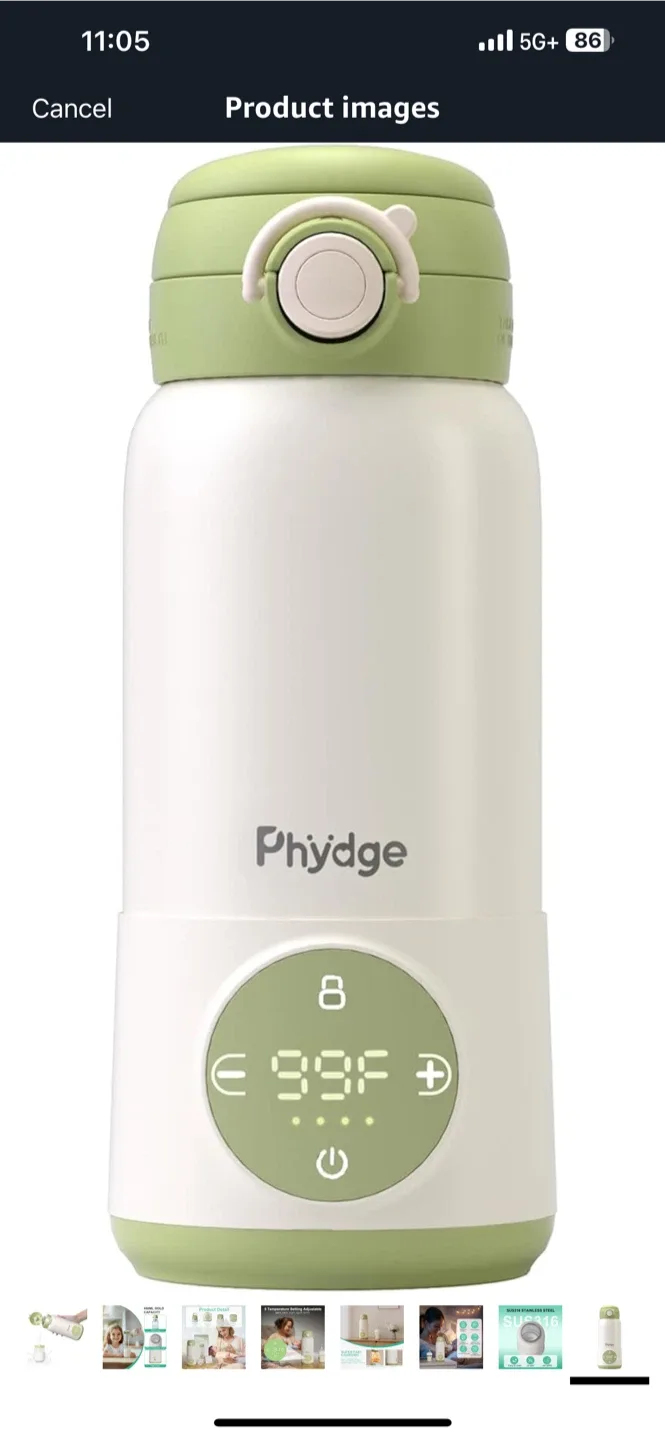 BNIB SEALED- Phydge Portable Bottle Warmer thumbnail