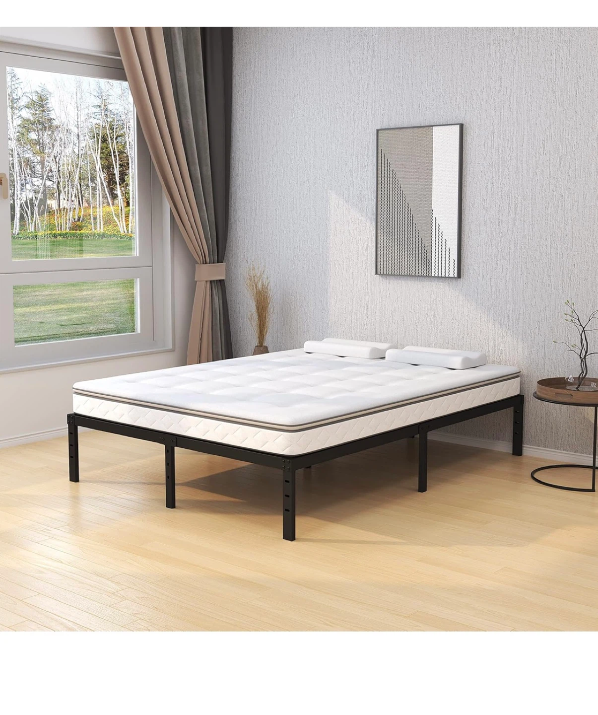 Metal Bed Frame with 14-inch Storage Space - photo 4