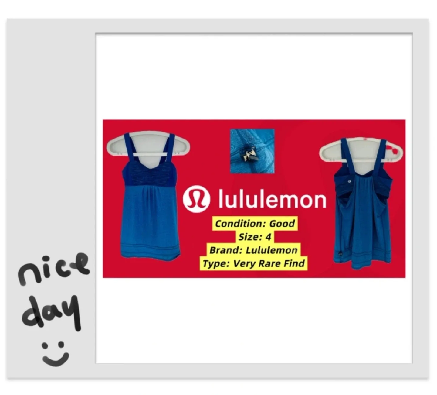 RARE Lululemon Blue Tank Top thumbnail
