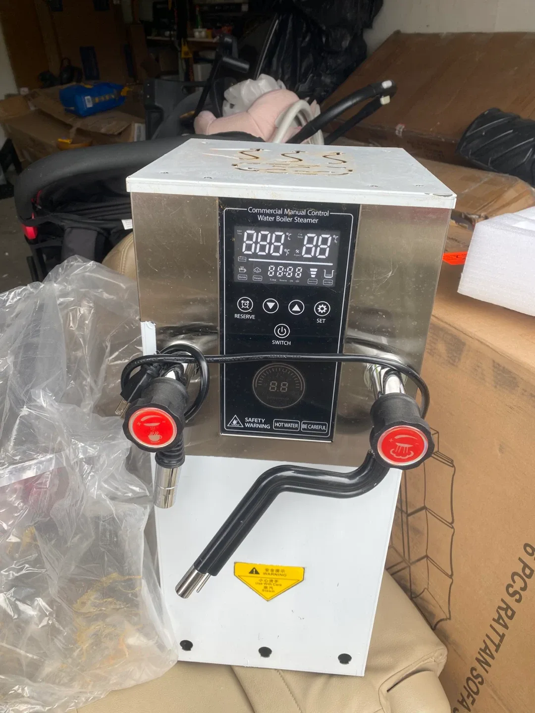 Commercial Manual Control Water Boiler Steamer image indicator(2)