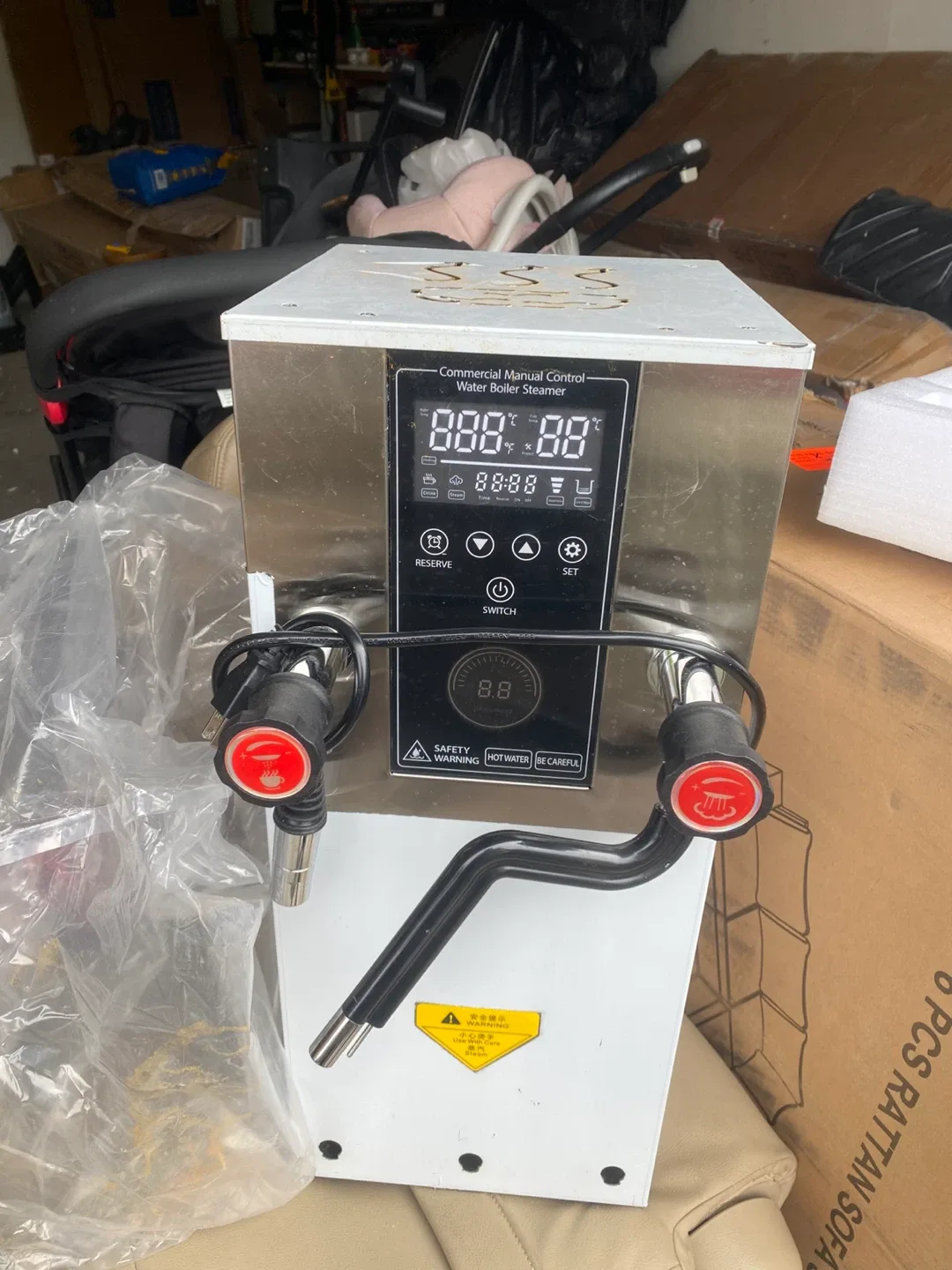 Commercial Manual Control Water Boiler Steamer image indicator(3)