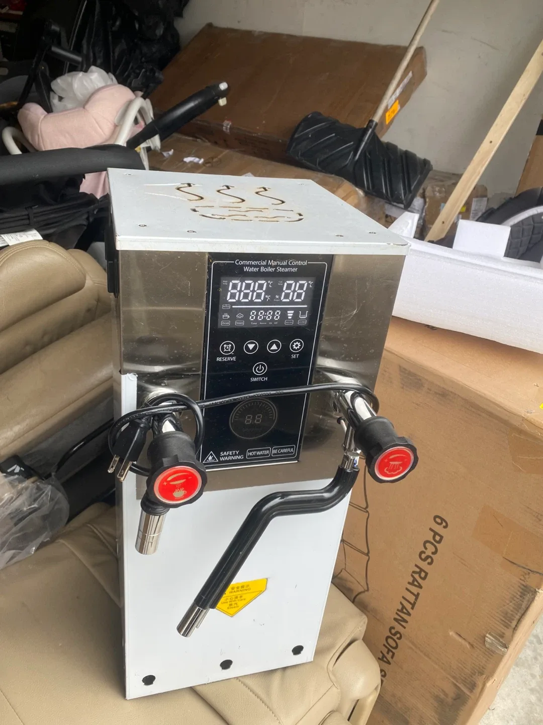 Commercial Manual Control Water Boiler Steamer image indicator(7)