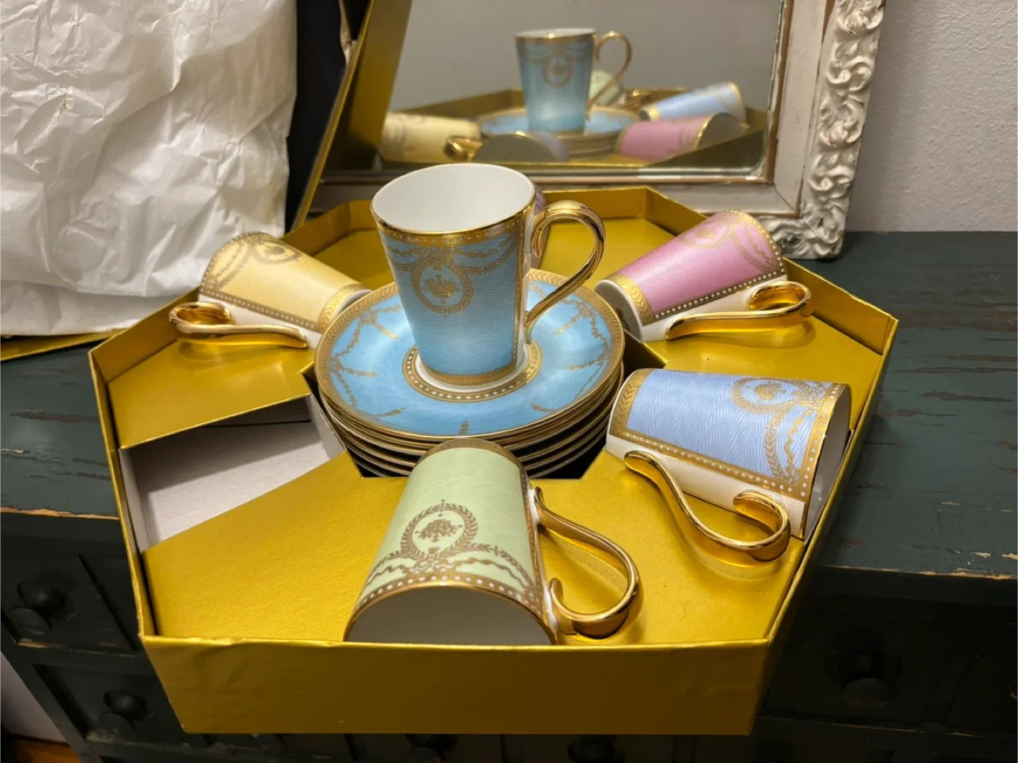 ROYAL COLLECTION Imperial Russian Coffee Cup and Saucer Set image indicator(4)