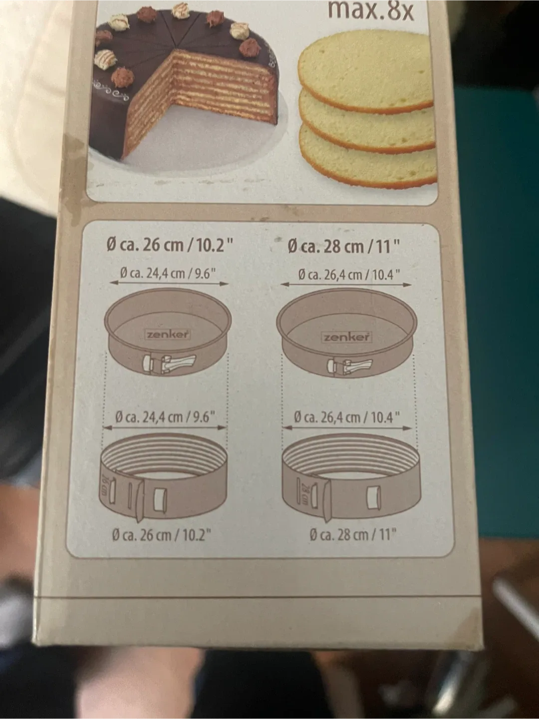 Zenker Adjustable Cake Ring - 9.4/10.2 inch image indicator(4)