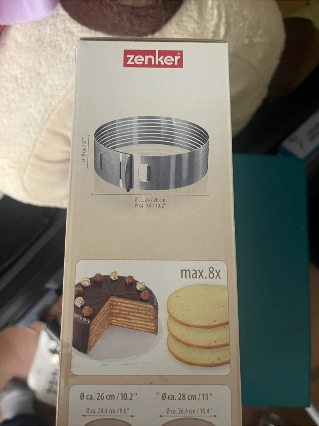 Zenker Adjustable Cake Ring - 9.4/10.2 inch image indicator(3)