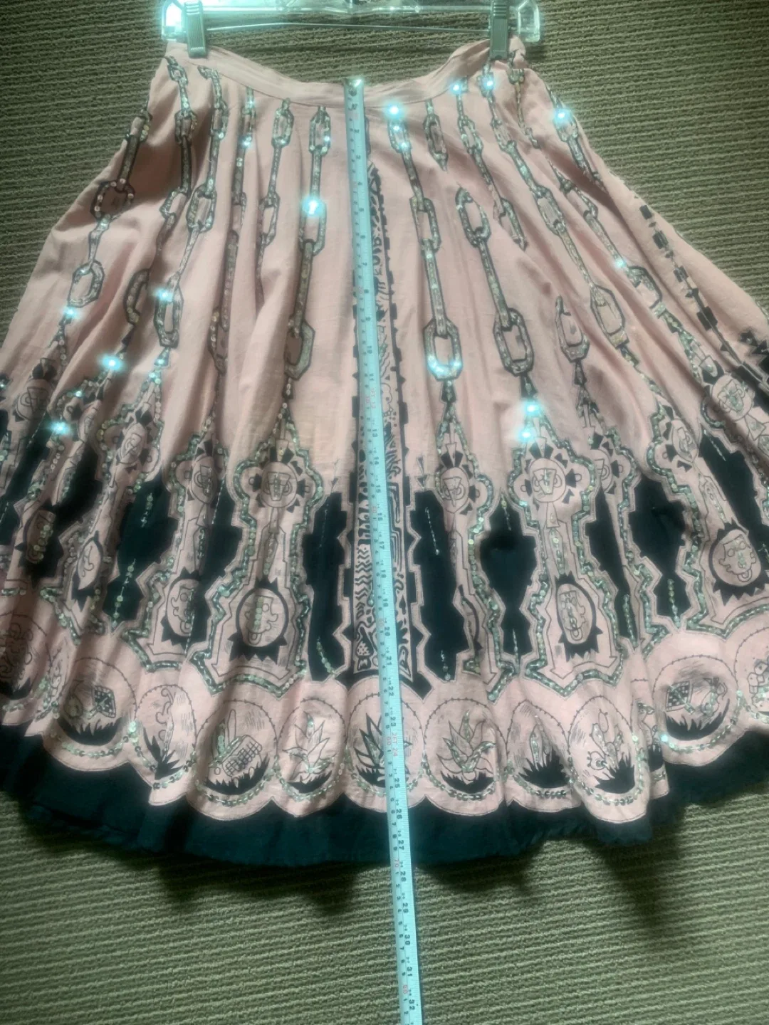 Vintage Raindrops skirt with Sequin Accents   Size S image indicator(3)