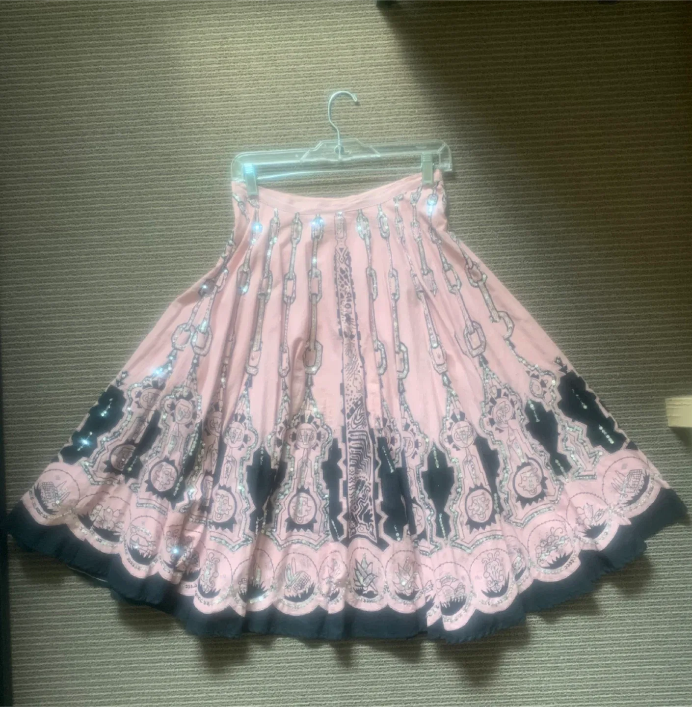 Vintage Raindrops skirt with Sequin Accents   Size S thumbnail