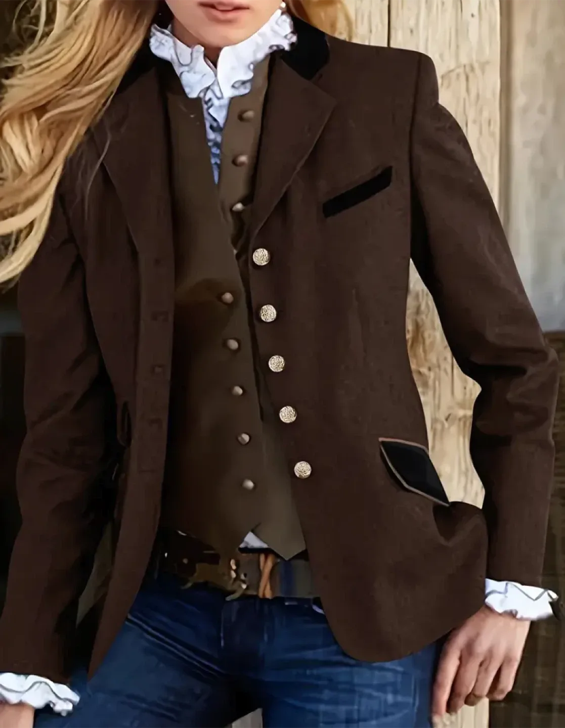 SMALL Vintage/Equestrian-Inspired Women’s Autumn Blazer image indicator(5)