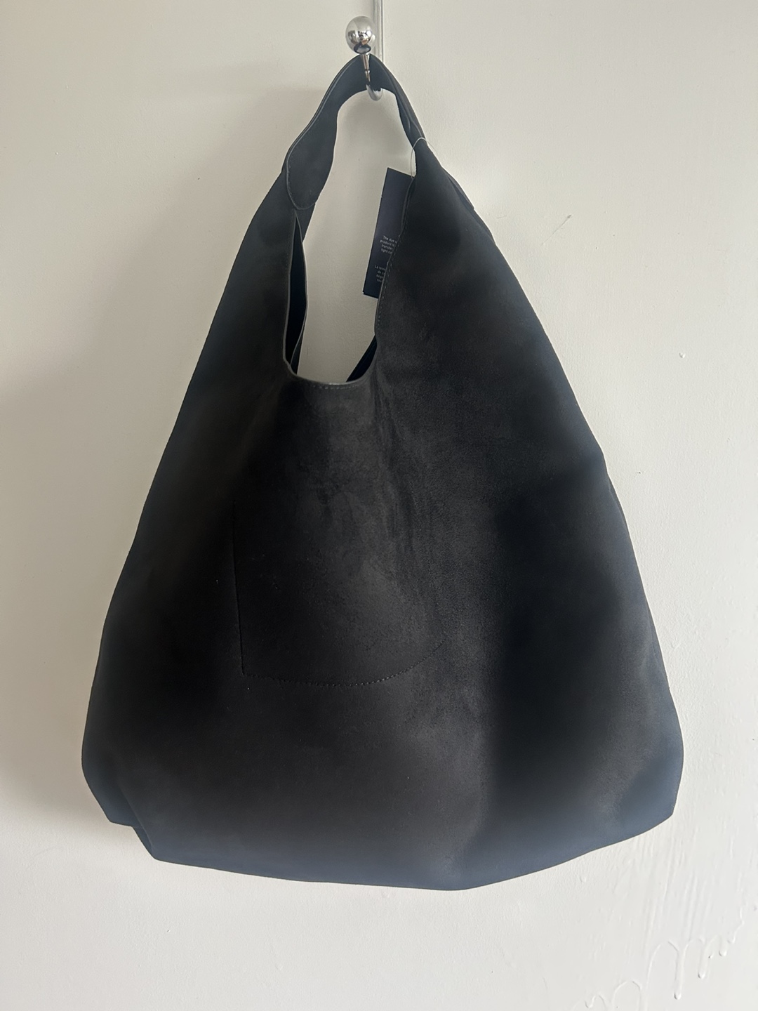 GAP Black Vegan Suede Slouchy Bag - New - photo 2