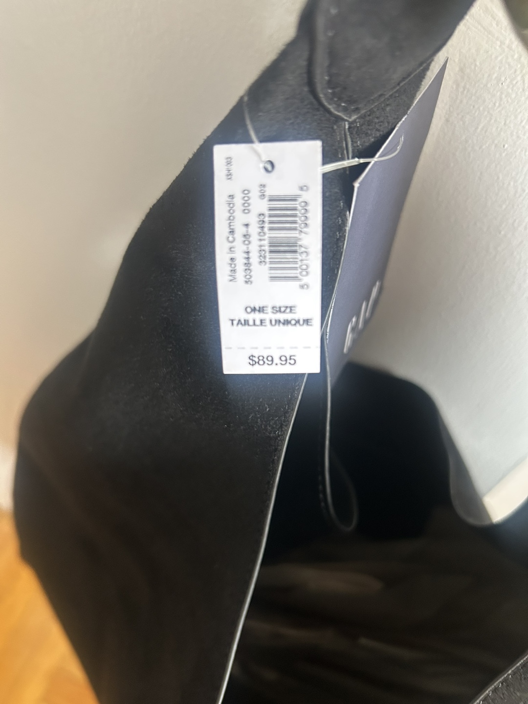 GAP Black Vegan Suede Slouchy Bag - New - photo 5