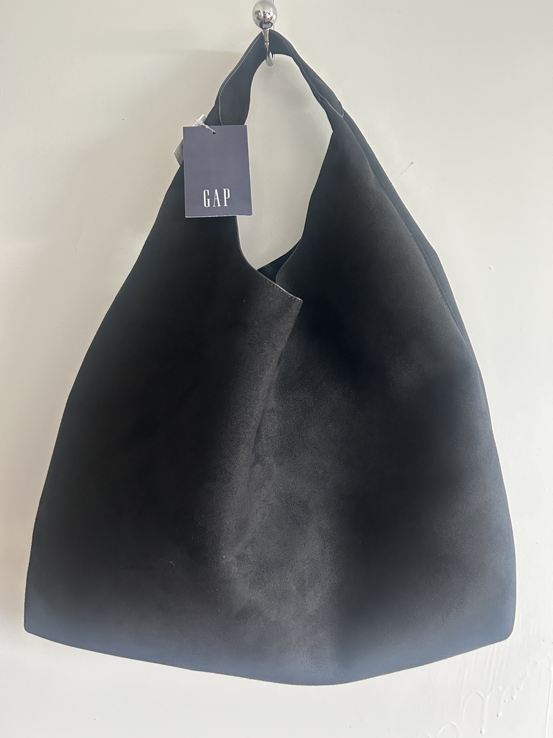 GAP Black Vegan Suede Slouchy Bag - New