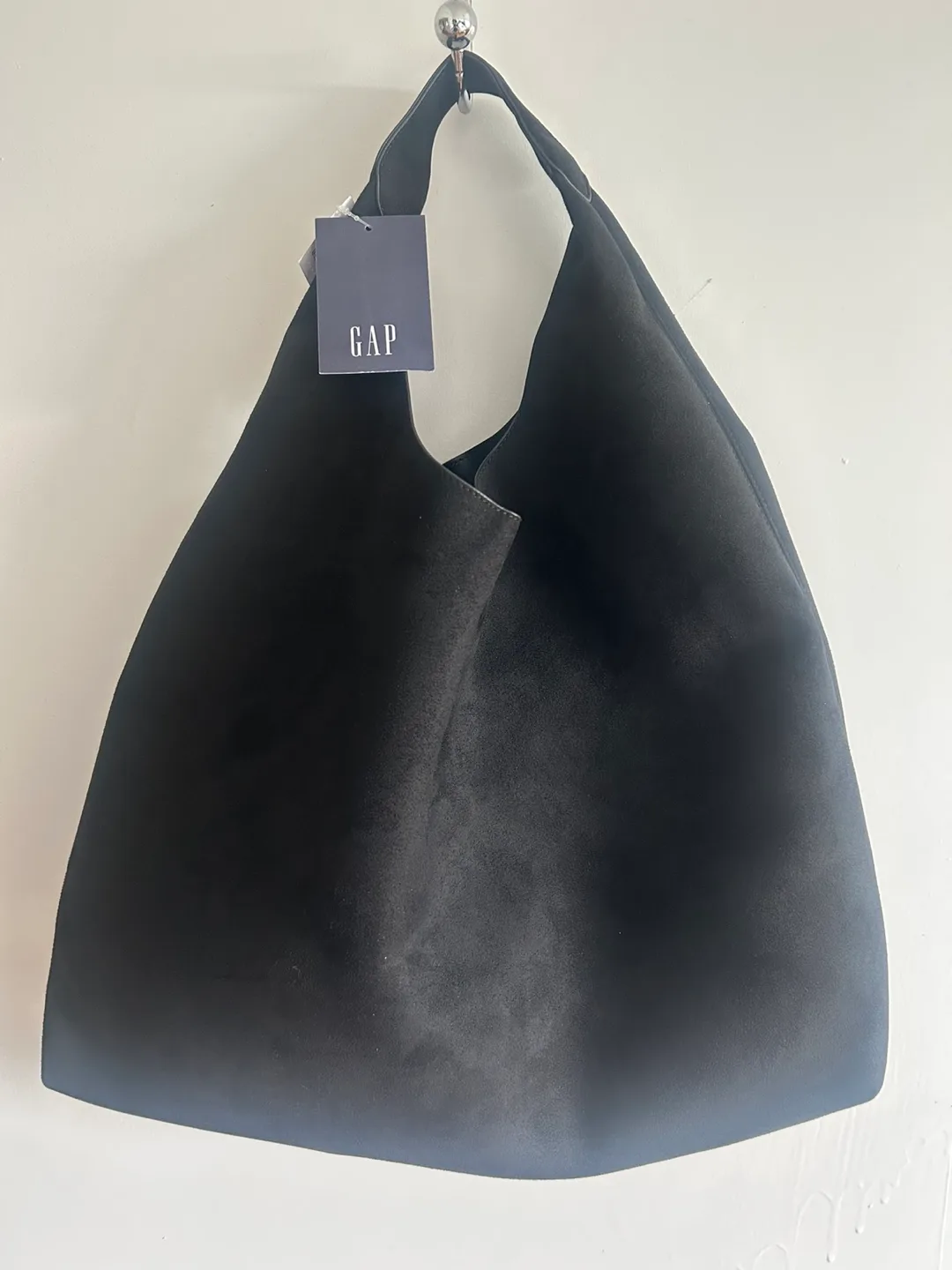 GAP Black Vegan Suede Slouchy Bag - New thumbnail