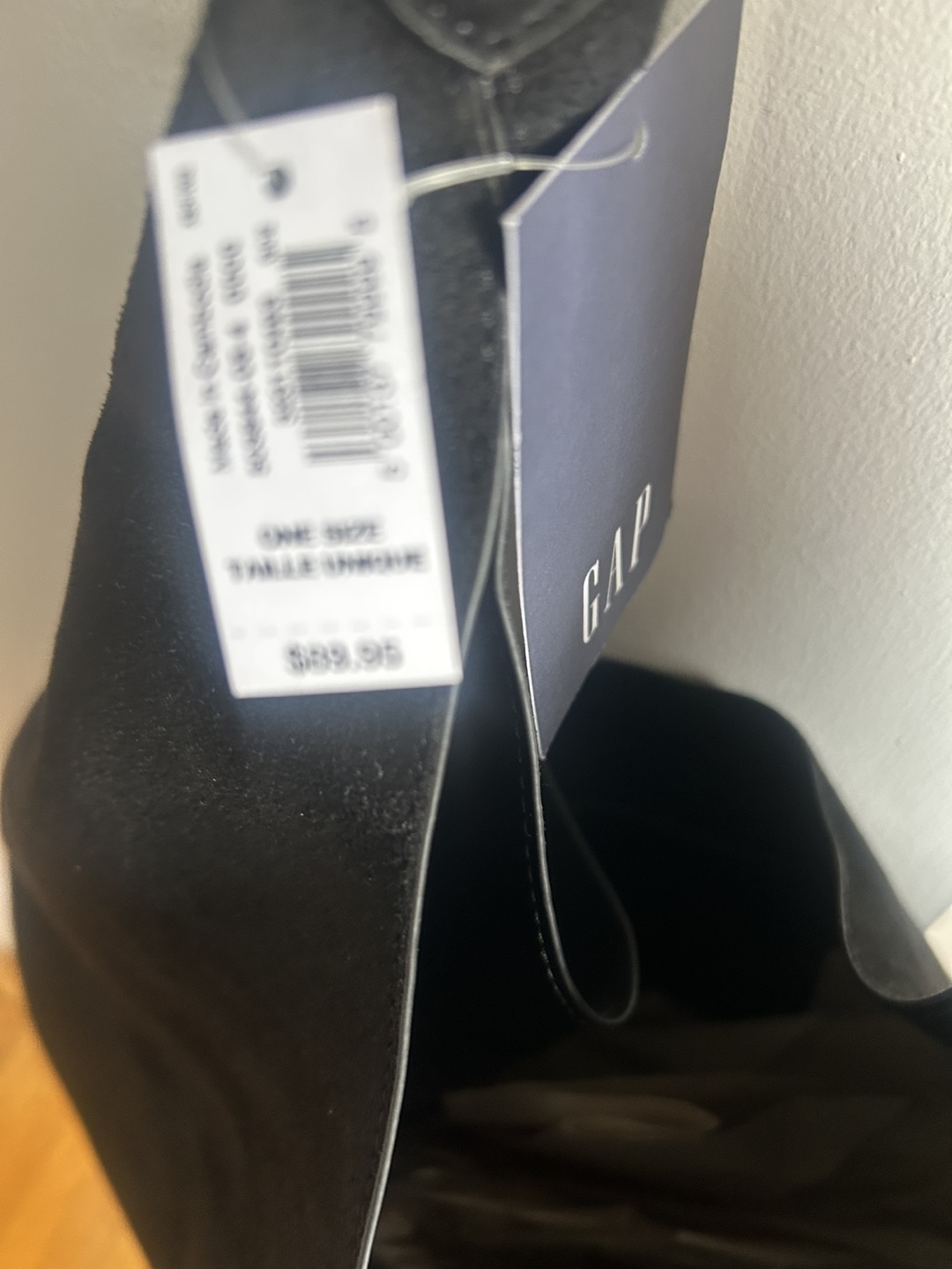 GAP Black Vegan Suede Slouchy Bag - New - photo 4