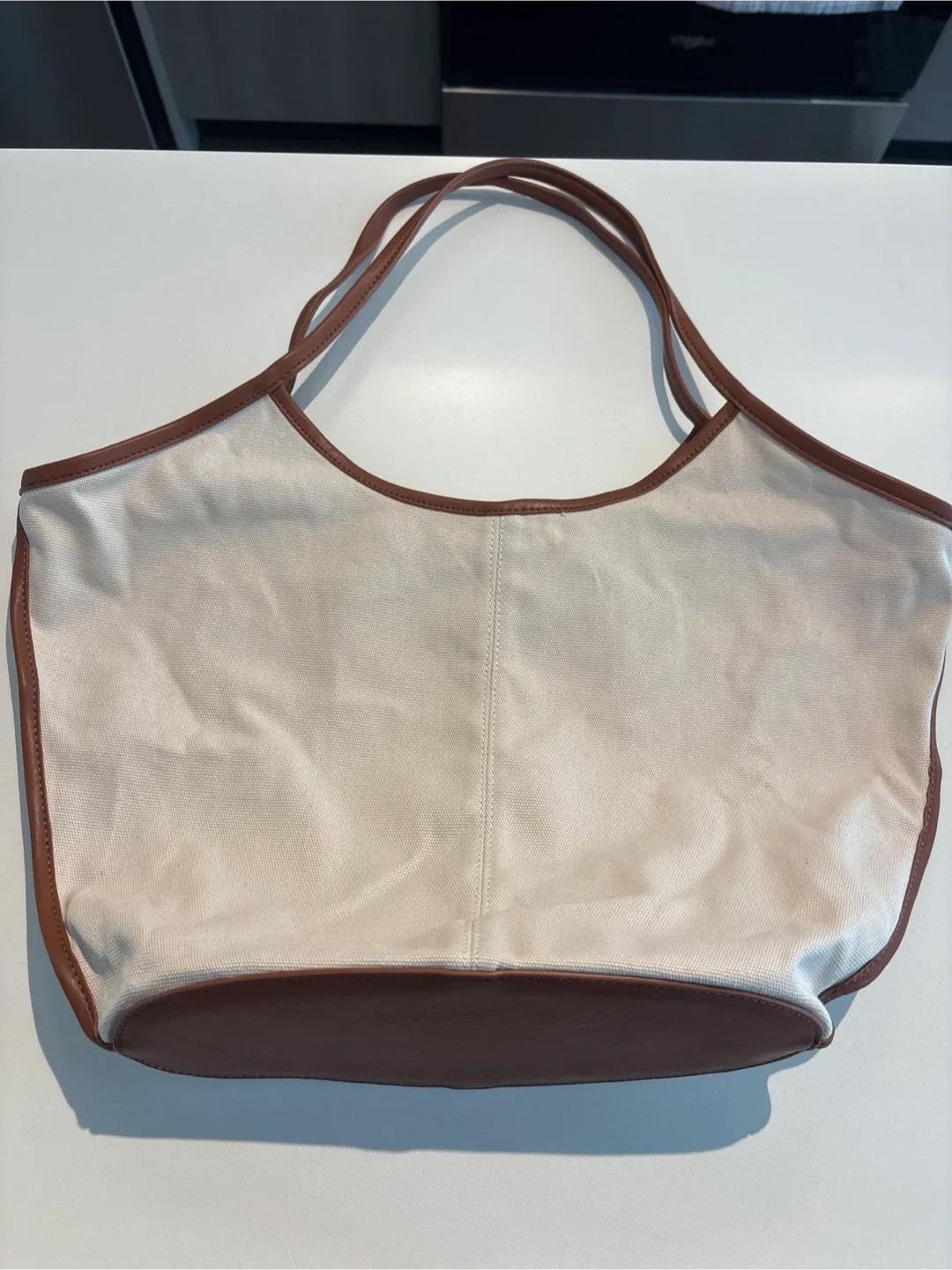 Oak + Fort Tote Bag - Cream & Brown thumbnail